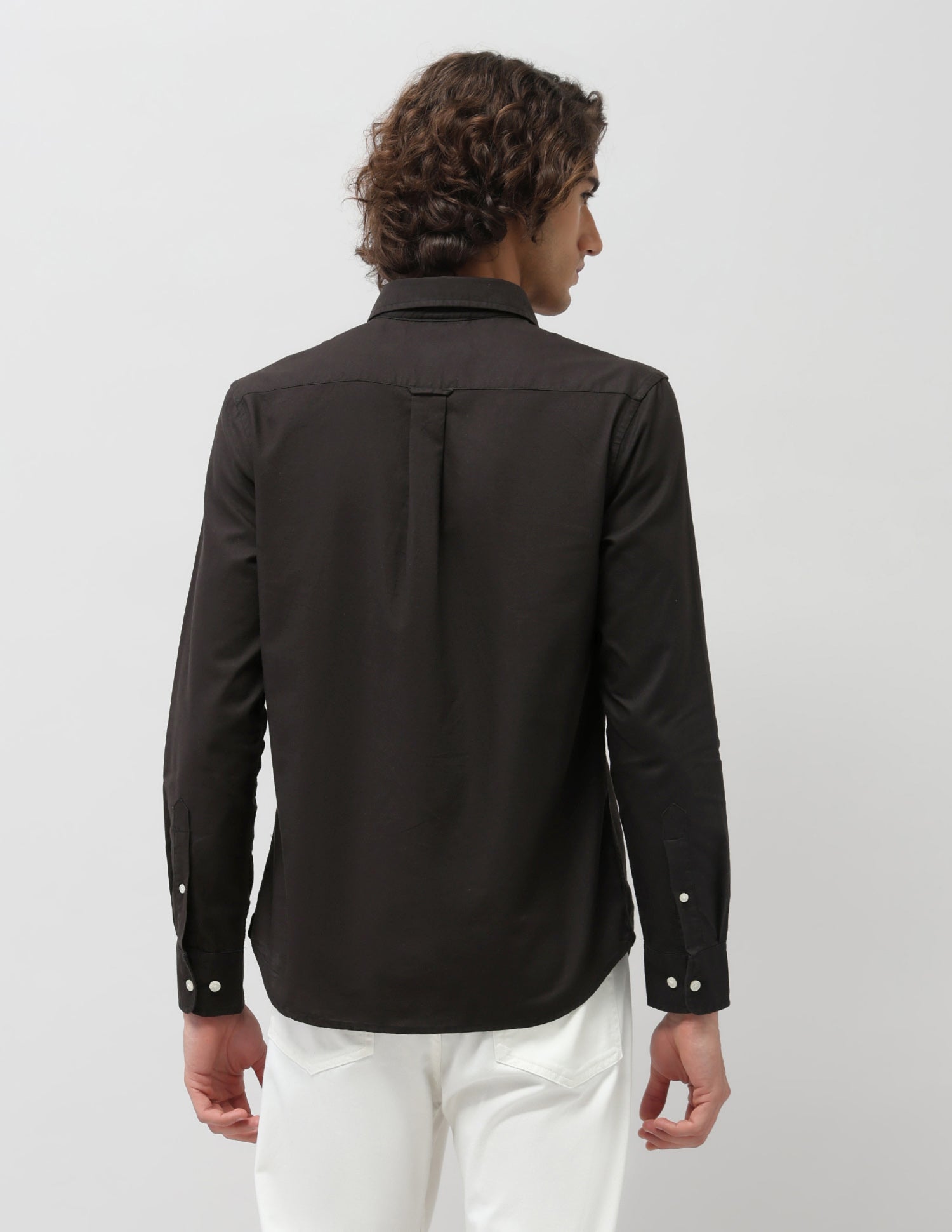 Tailored Fit Pure Cotton Shirt Black - U.S. Polo Assn. India | Large