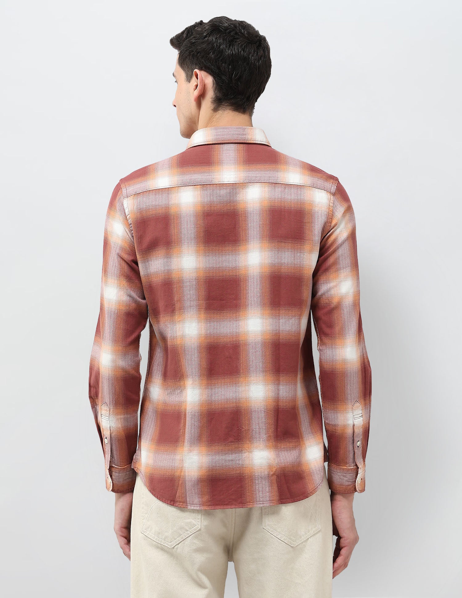 Plaid Checked Regular Fit Shirt Rust - U.S. Polo Assn. India | Large