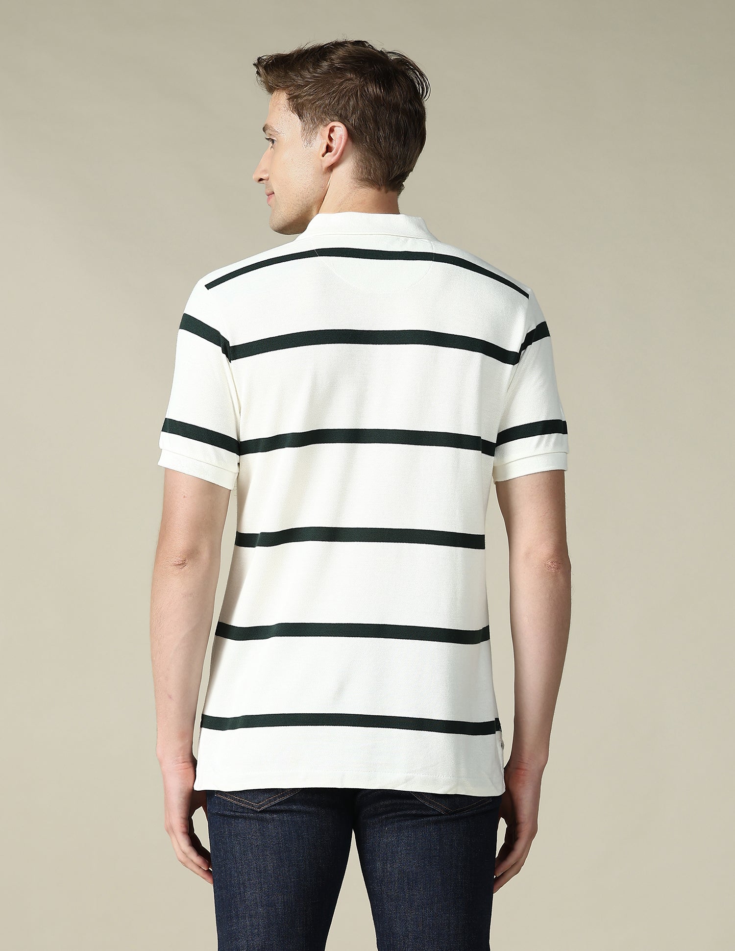 Horizontal Striped Regular Fit Polo Shirt Ivory - U.S. POLO ASSN. | Large