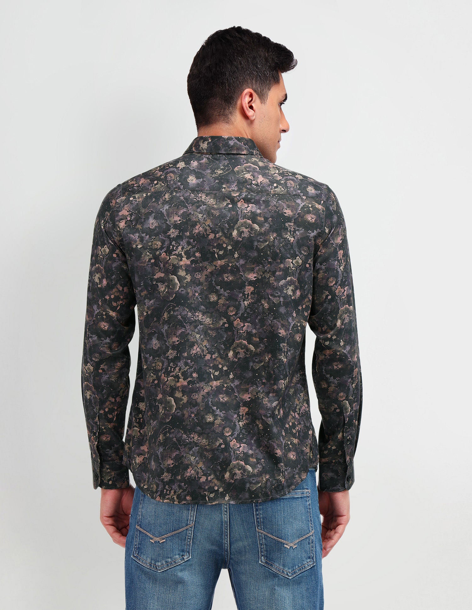 Slim Fit Satin Shirt Olive - U.S. Polo Assn. India | Large