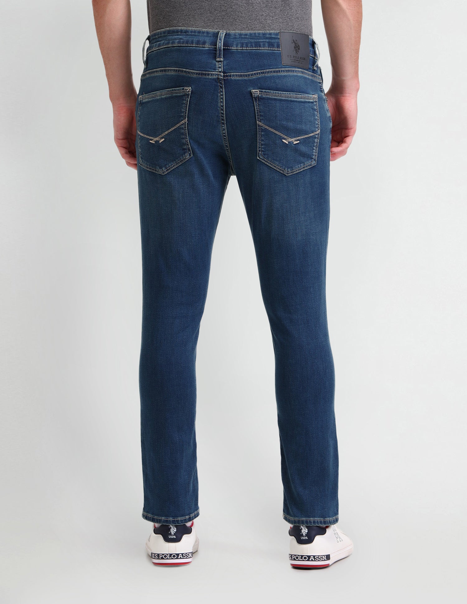 Henry Tapered Fit Cropped Blue Jeans Blue - U.S. POLO ASSN. | Large