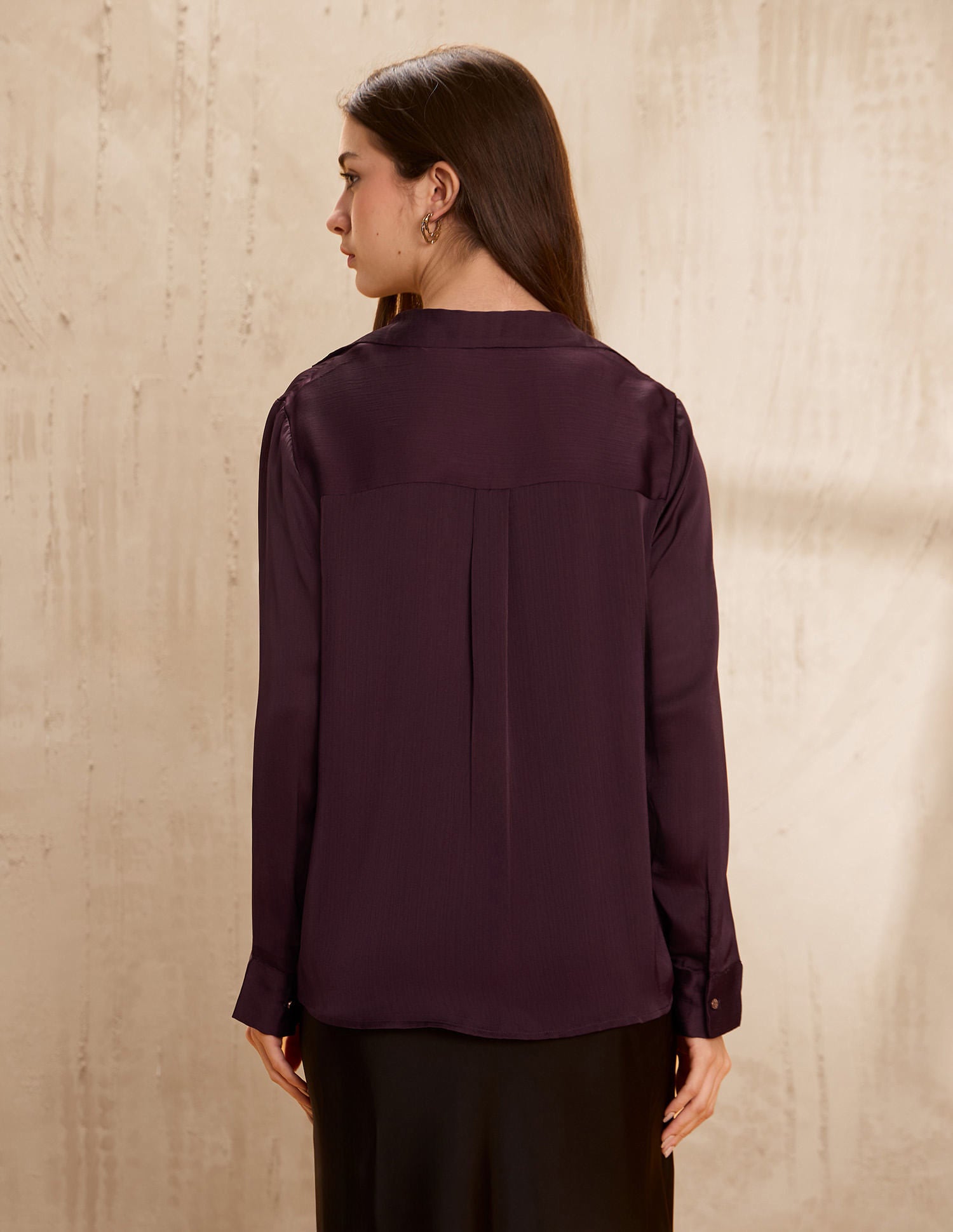 Relaxed Fit Satin Shirt Red - U.S. POLO ASSN. | Large