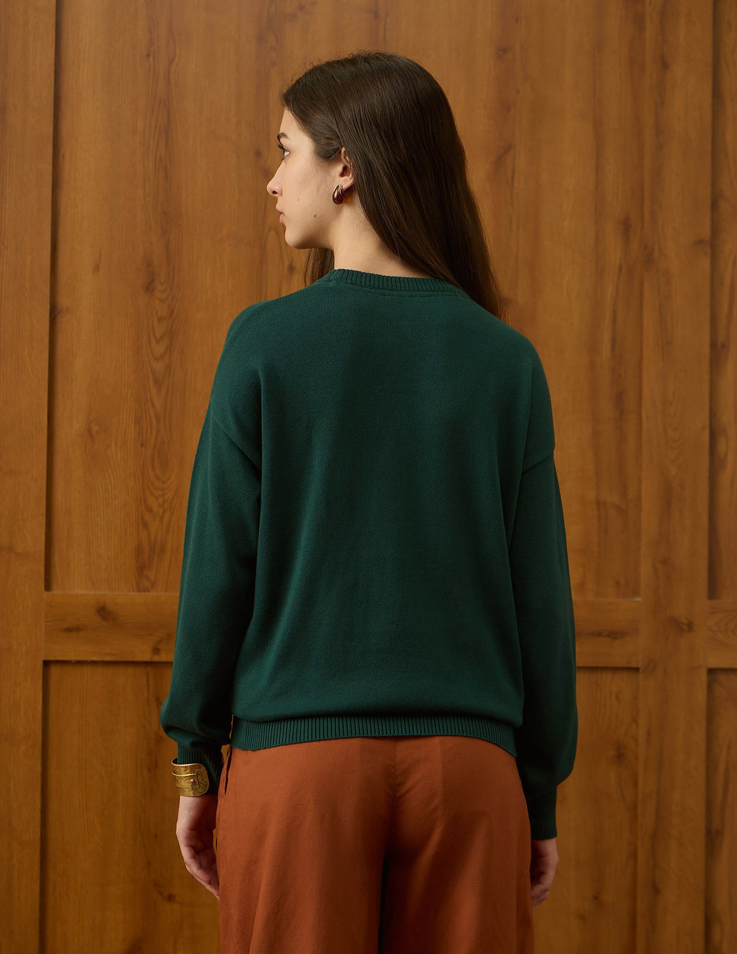 Drop Shoulder Relaxed Fit Sweater Green - U.S. POLO ASSN. | Large