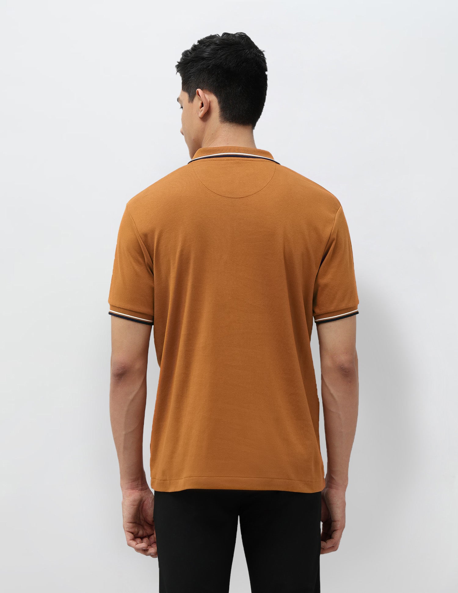 Pure Cotton Slim Fit Polo Shirt Brown - U.S. Polo Assn. India | Large