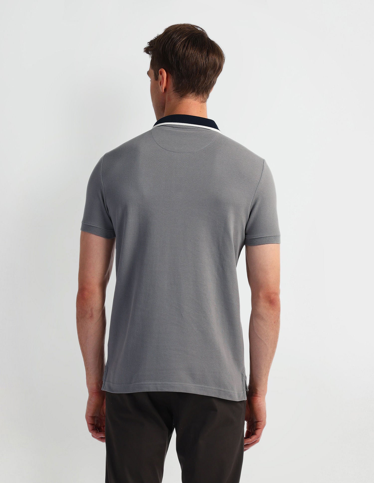 Muscle Fit Solid Polo Shirt Grey - U.S. Polo Assn. India | Large