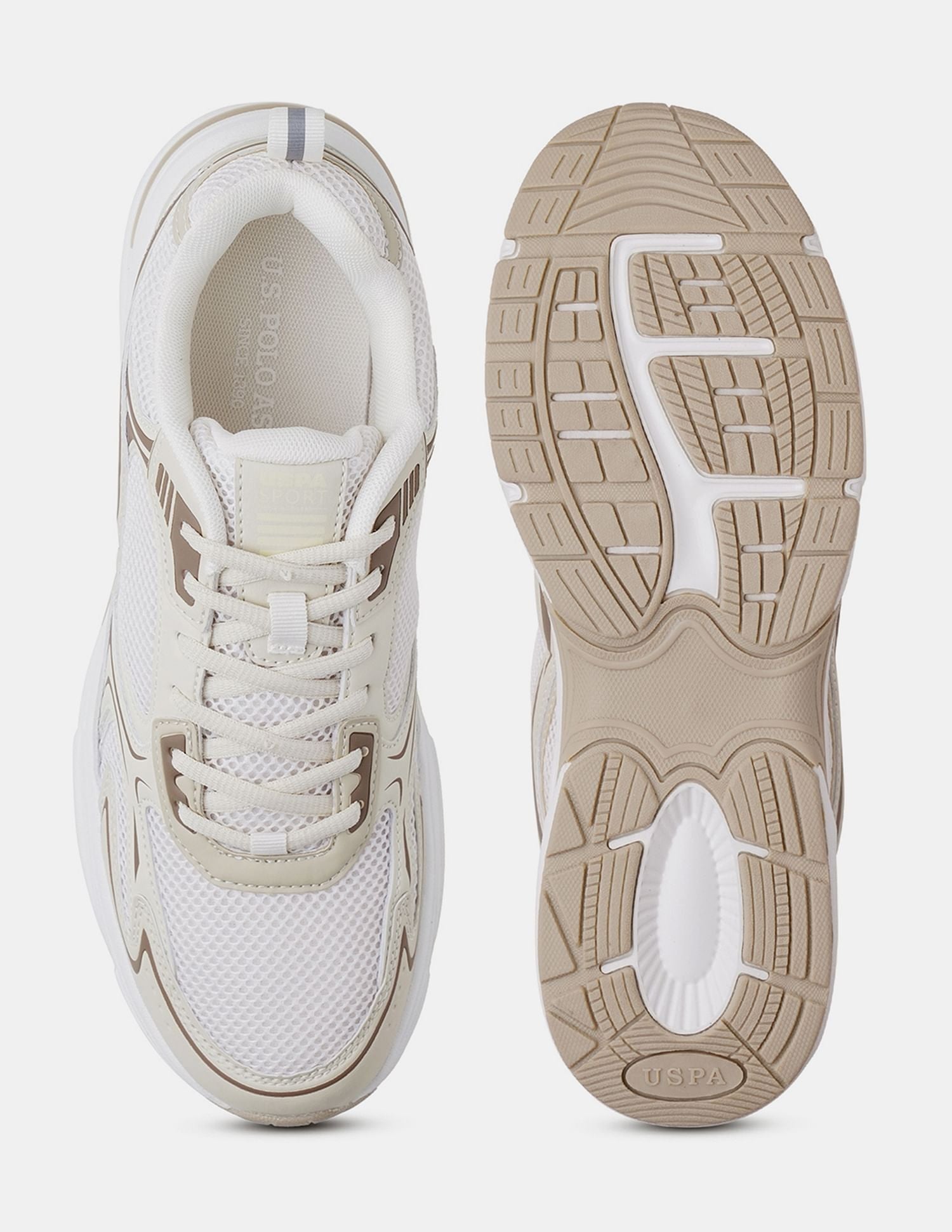 Men Santiago Colour Blocked Sneakers Beige - U.S. POLO ASSN. | Large