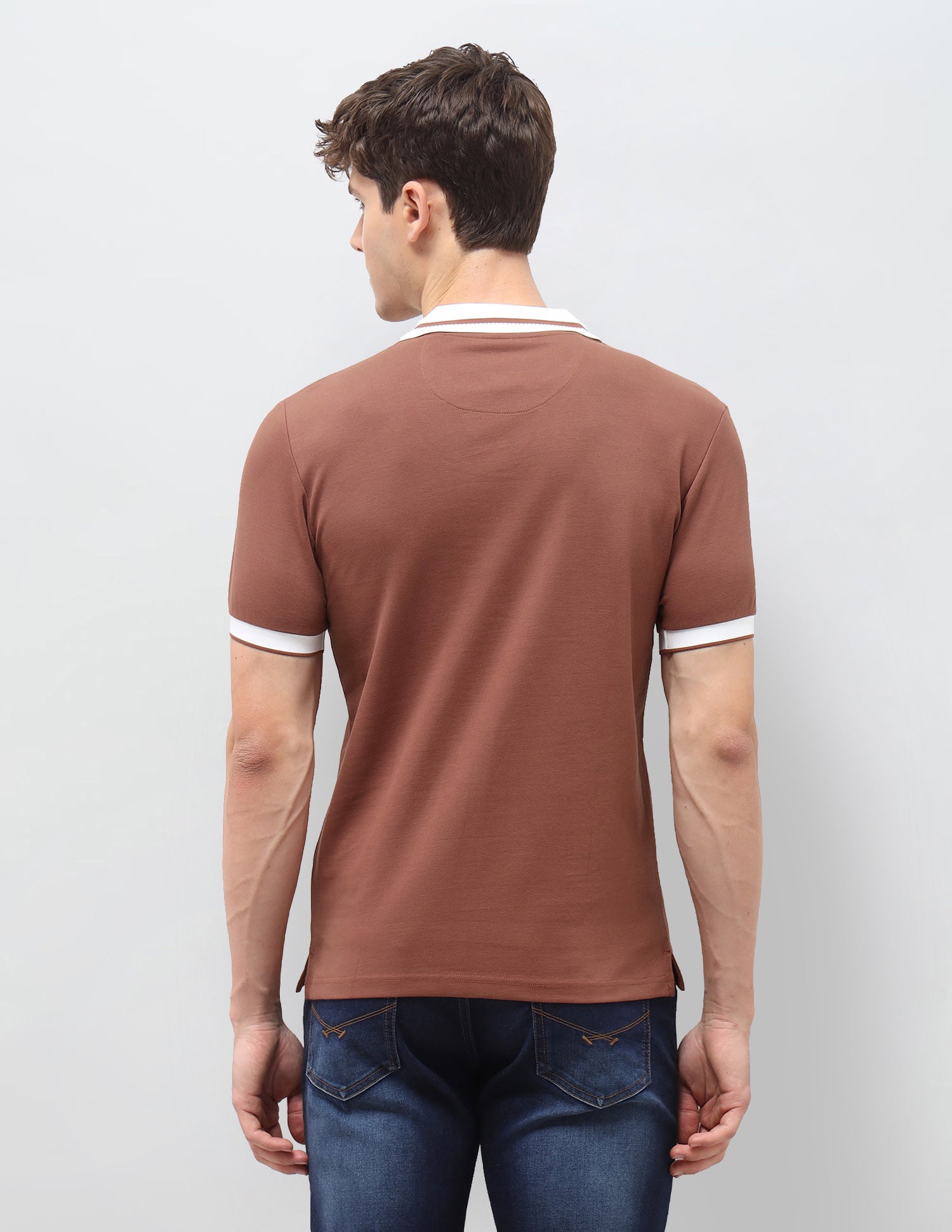 Solid Slim Fit Polo Shirt Rust - U.S. Polo Assn. India | Large