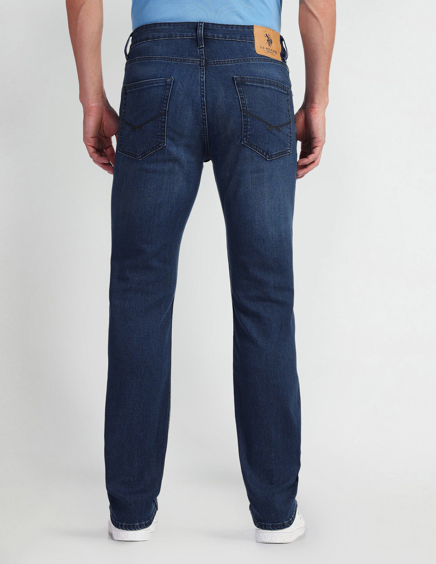 Harold Slim Straight Fit Blue Jeans Dark Blue - U.S. Polo Assn. India | Large