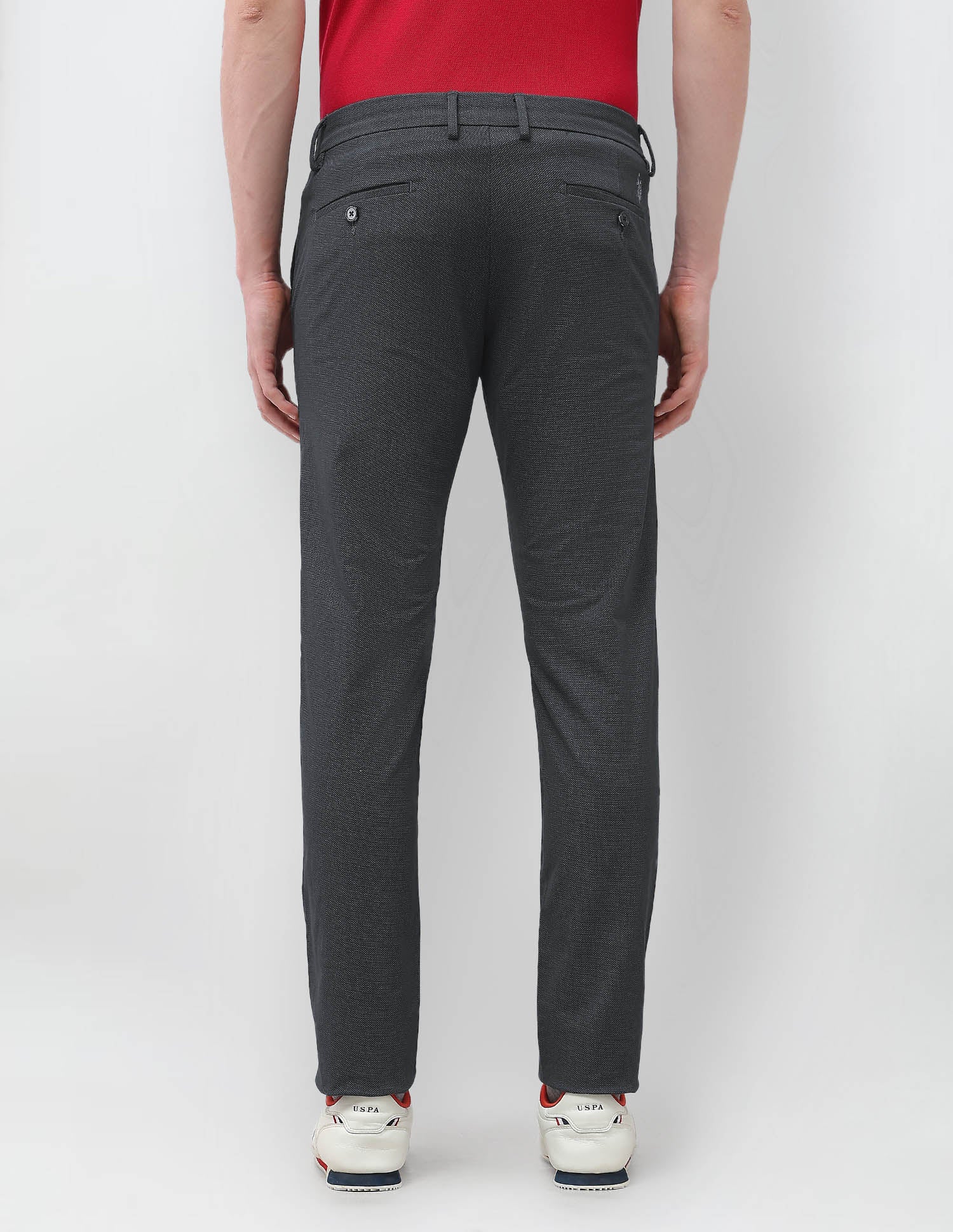 Satin Denver Slim Fit Trousers Charcoal - U.S. Polo Assn. India | Large