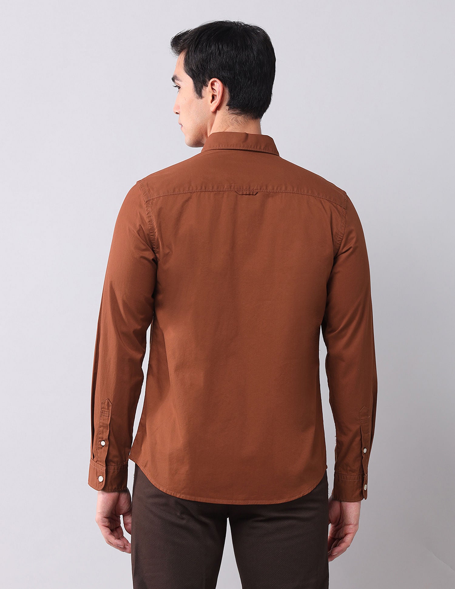 Regular Fit Twill Solid Shirt Rust - U.S. POLO ASSN. | Large