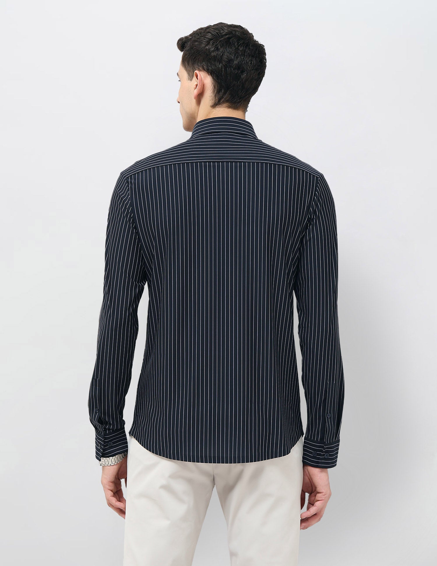 Tailored Fit Vertical Striped Shirt Navy - U.S. POLO ASSN. | Large