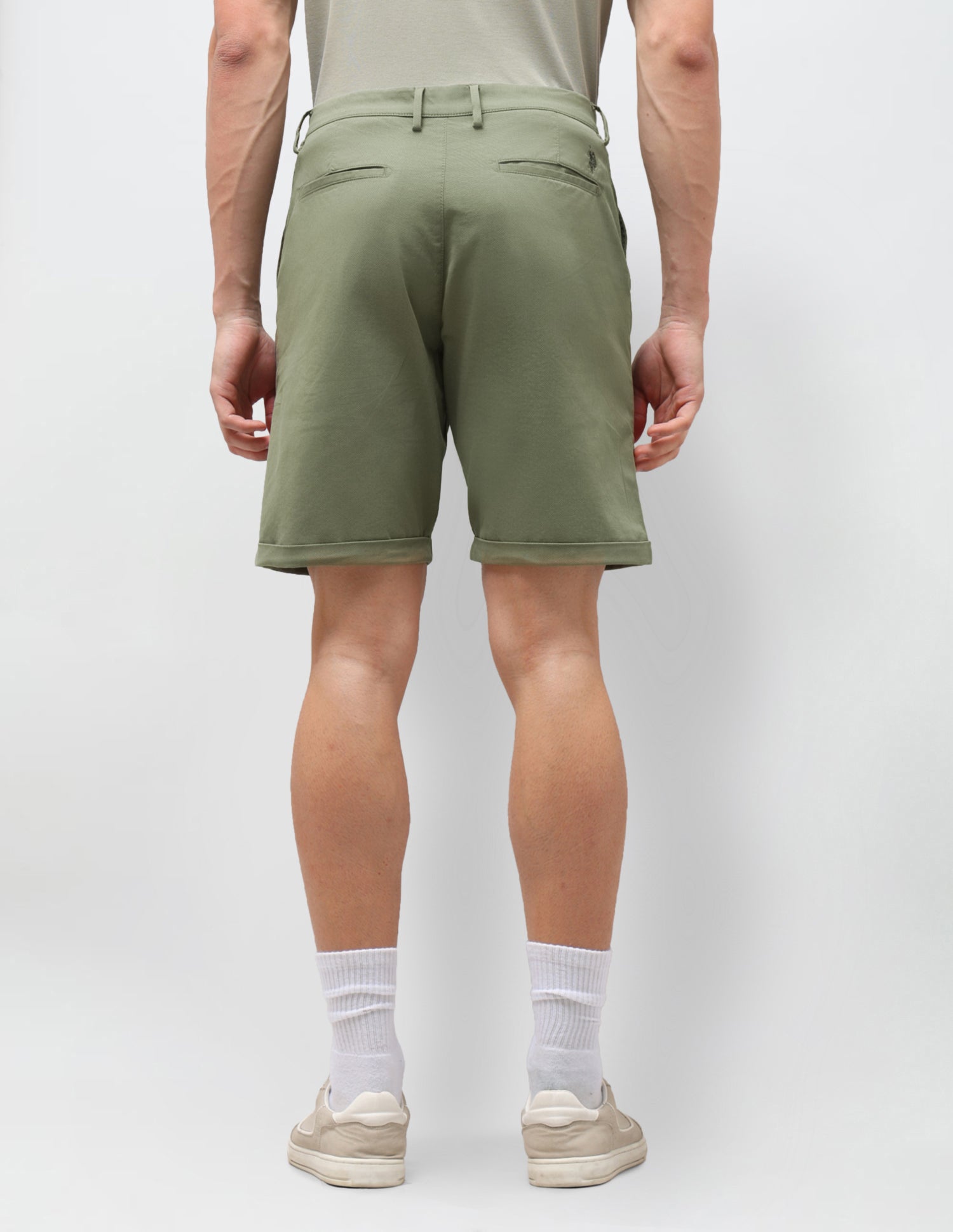 Slim Fit Twill Shorts Green - U.S. Polo Assn. India | Large
