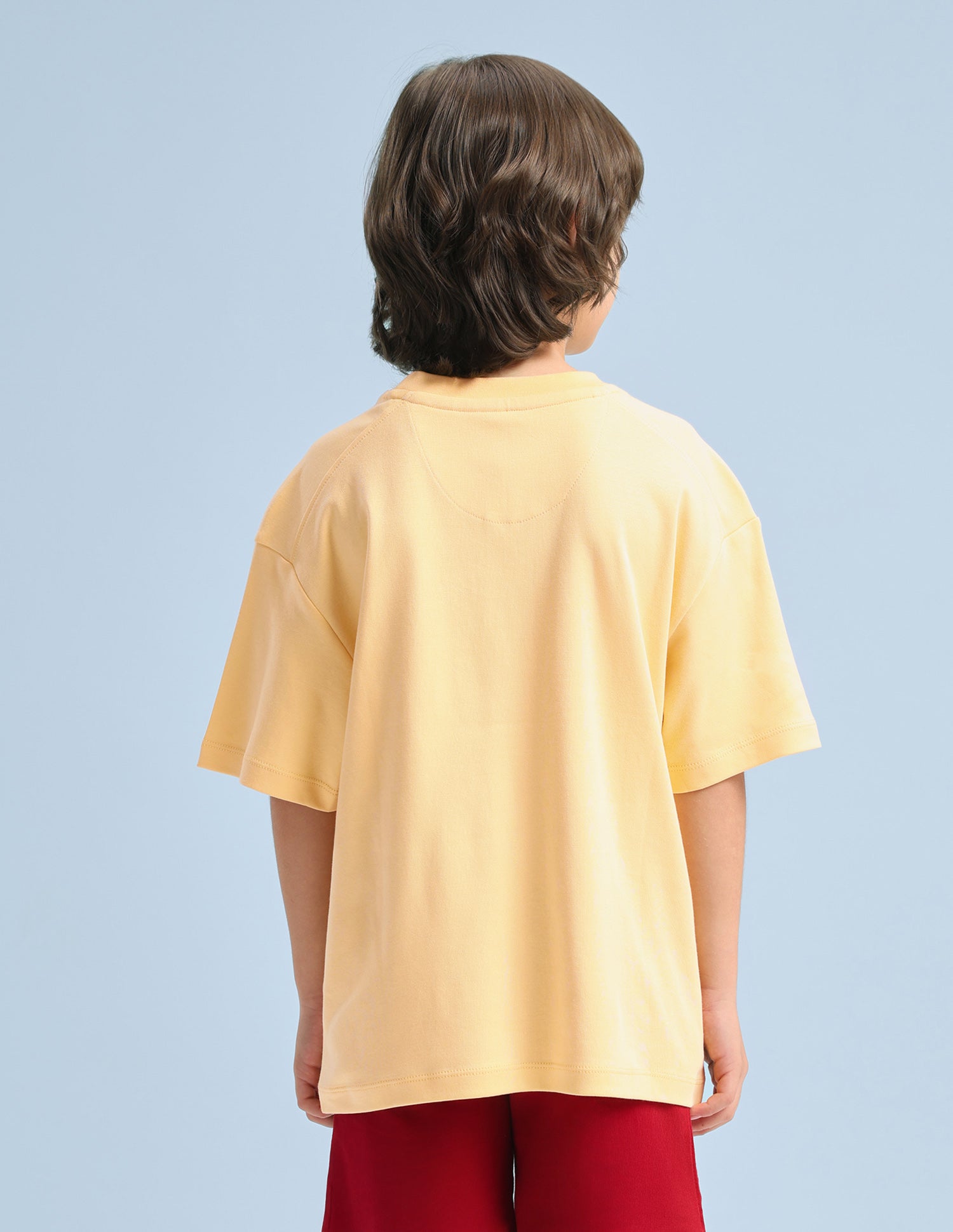 Graphic Brand Printed Oversized Fit T-Shirt Yellow - U.S. Polo Assn. India | Large