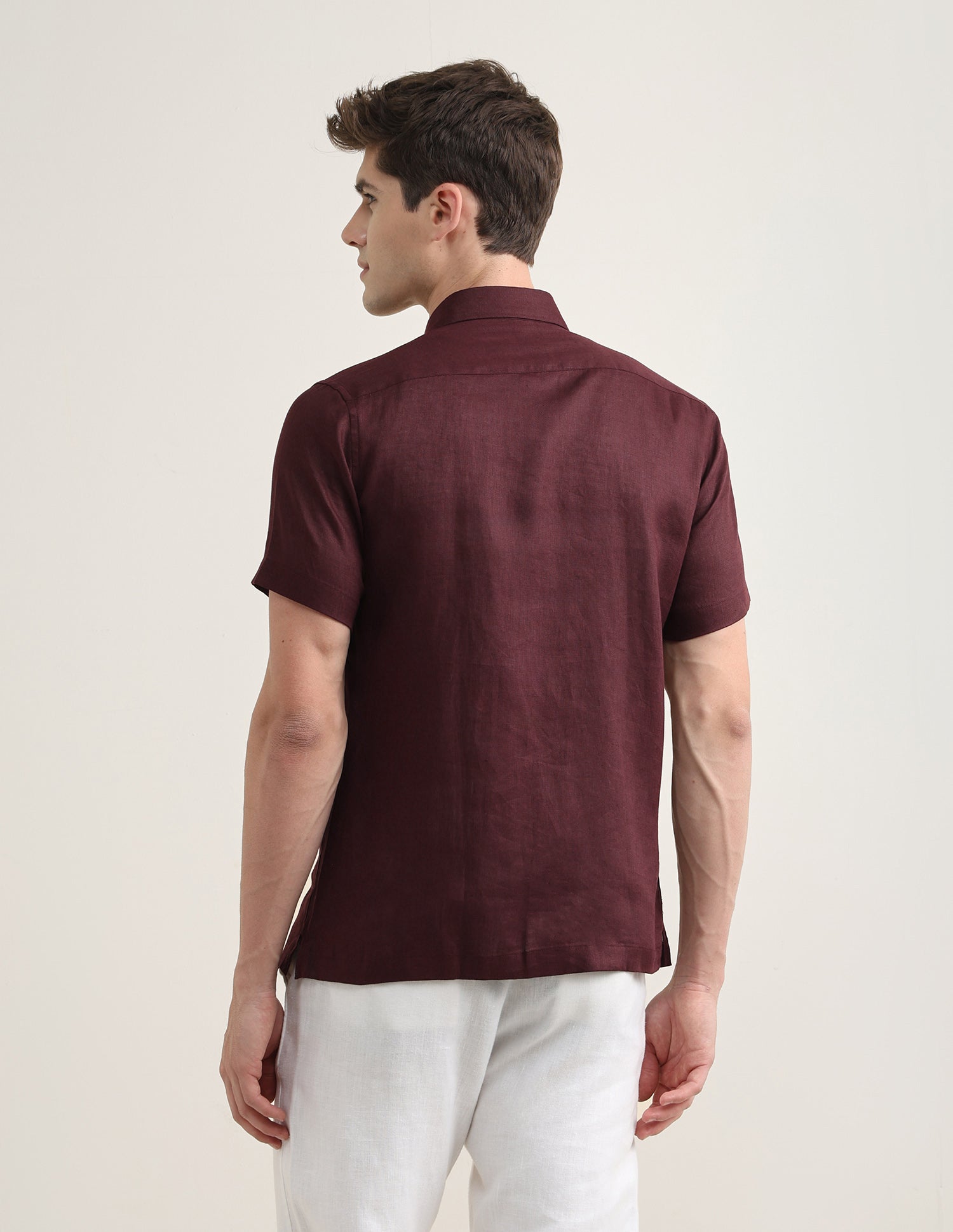 Solid Regular Fit Shirt Maroon - U.S. Polo Assn. India | Large