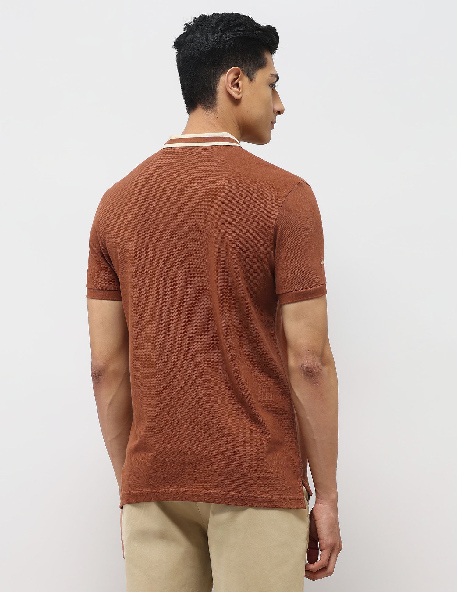 Pure Cotton Muscle Fit Polo Shirt Rust - U.S. Polo Assn. India | Large