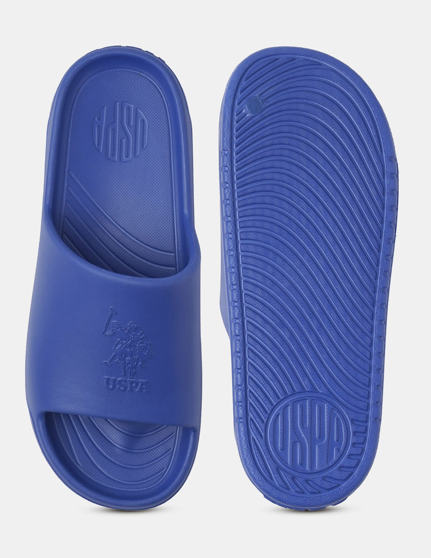 Men Palmer Open Toe Slippers Blue - U.S. Polo Assn. India | Large