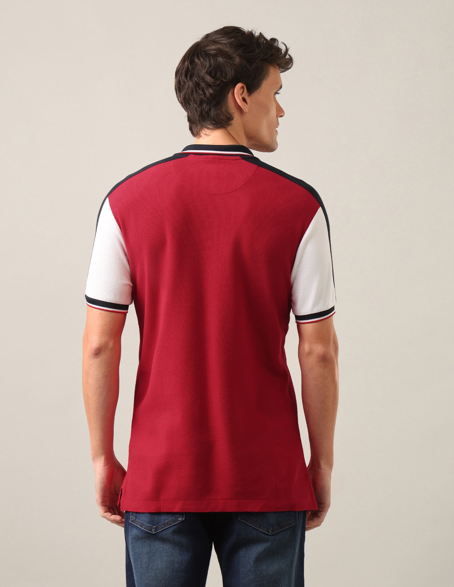 Solid Slim Fit Polo Shirt Red - U.S. Polo Assn. India | Large