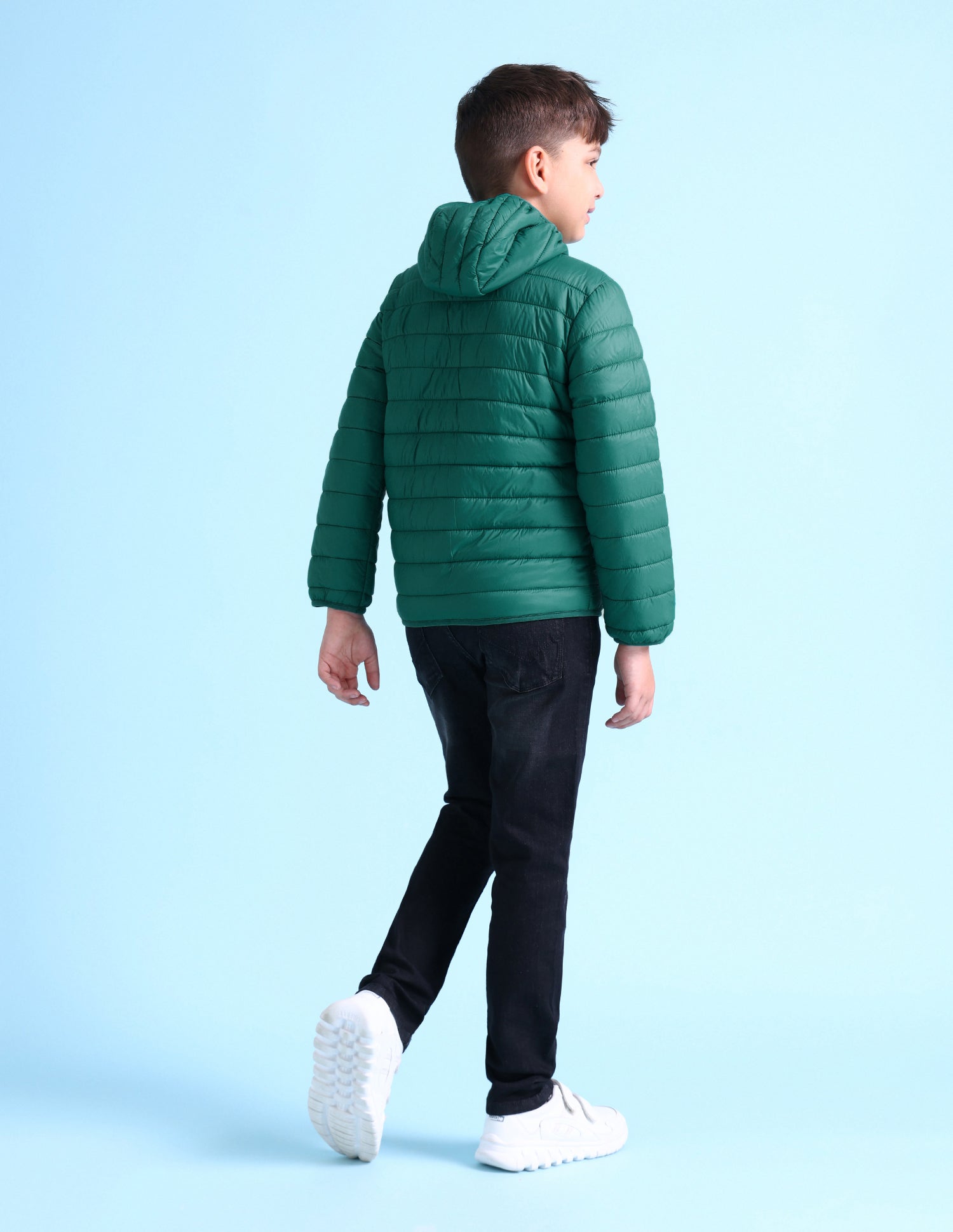 Solid Hooded Puffer Jacket Green - U.S. POLO ASSN. | Large