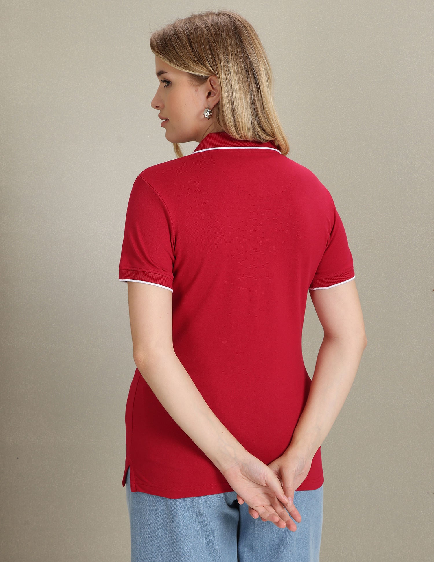 Tipped Collar Solid Polo Shirt Fuchsia - U.S. POLO ASSN. | Large