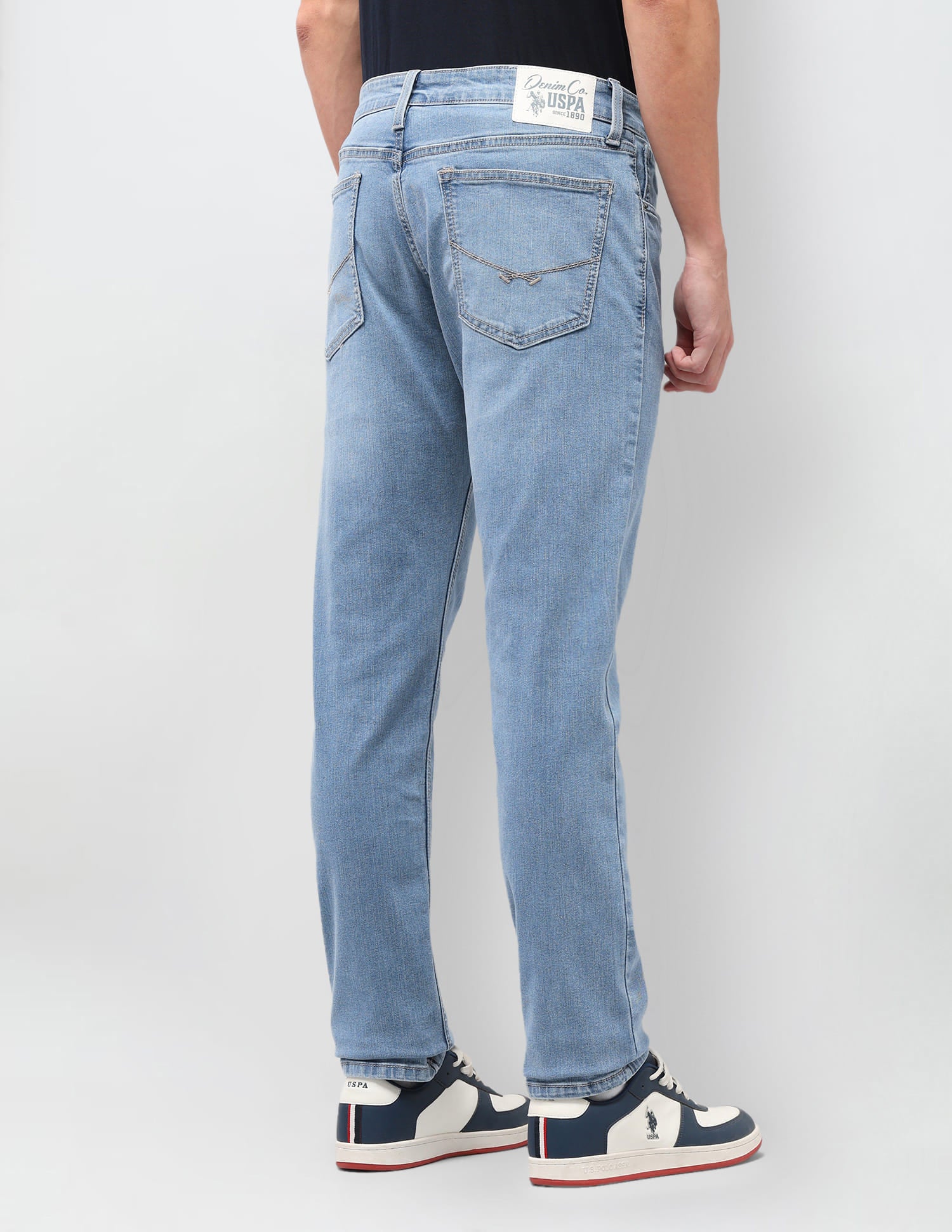 Solid Slim Fit Jeans Blue - U.S. Polo Assn. India | Large