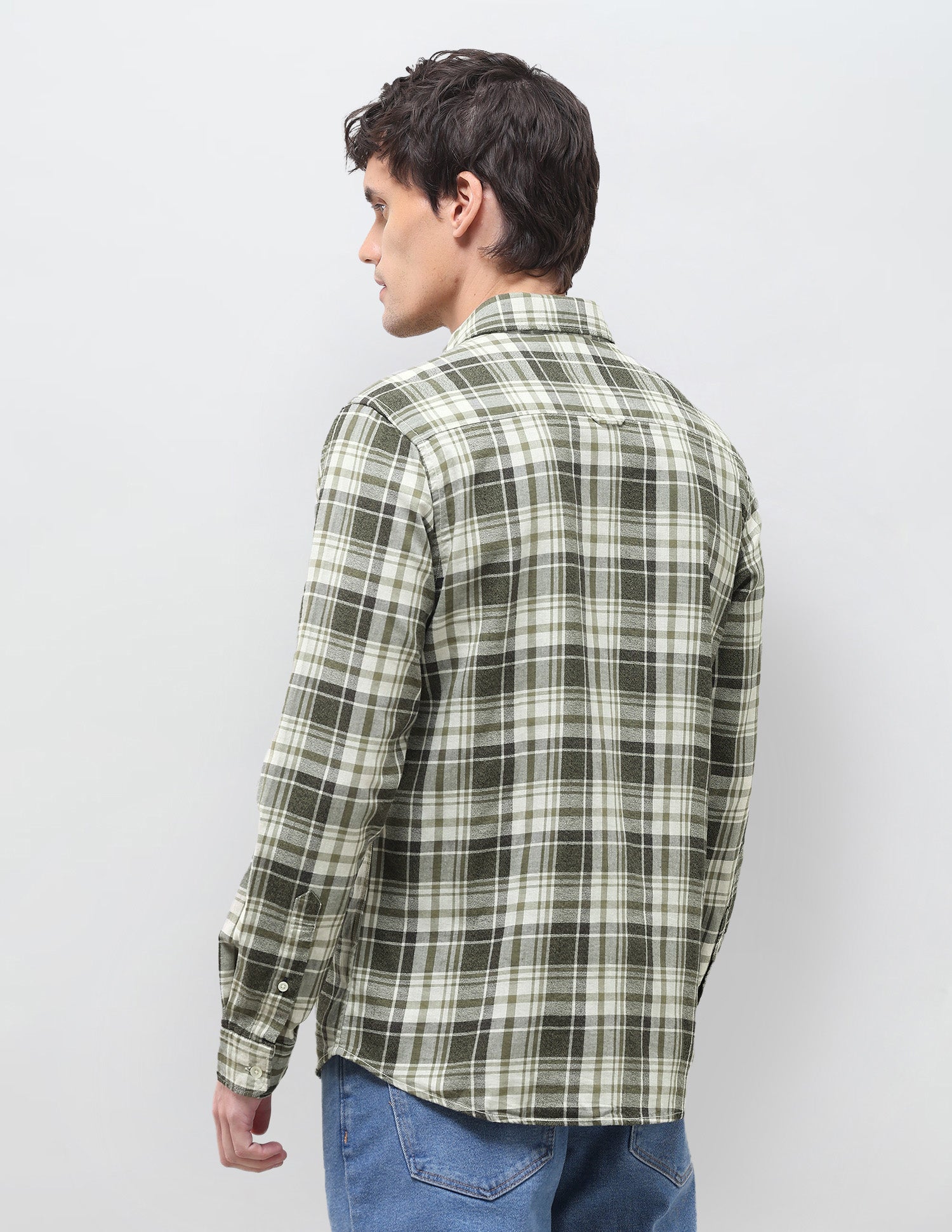 Plaid Checked Regular Fit Shirt Olive - U.S. Polo Assn. India | Large
