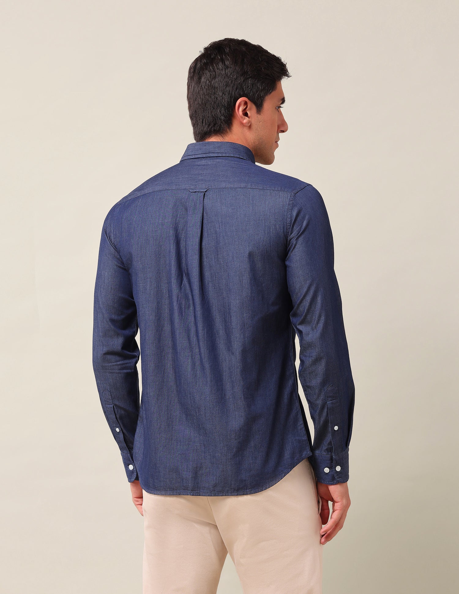 Solid Tailored Fit Shirt Indigo - U.S. Polo Assn. India | Large