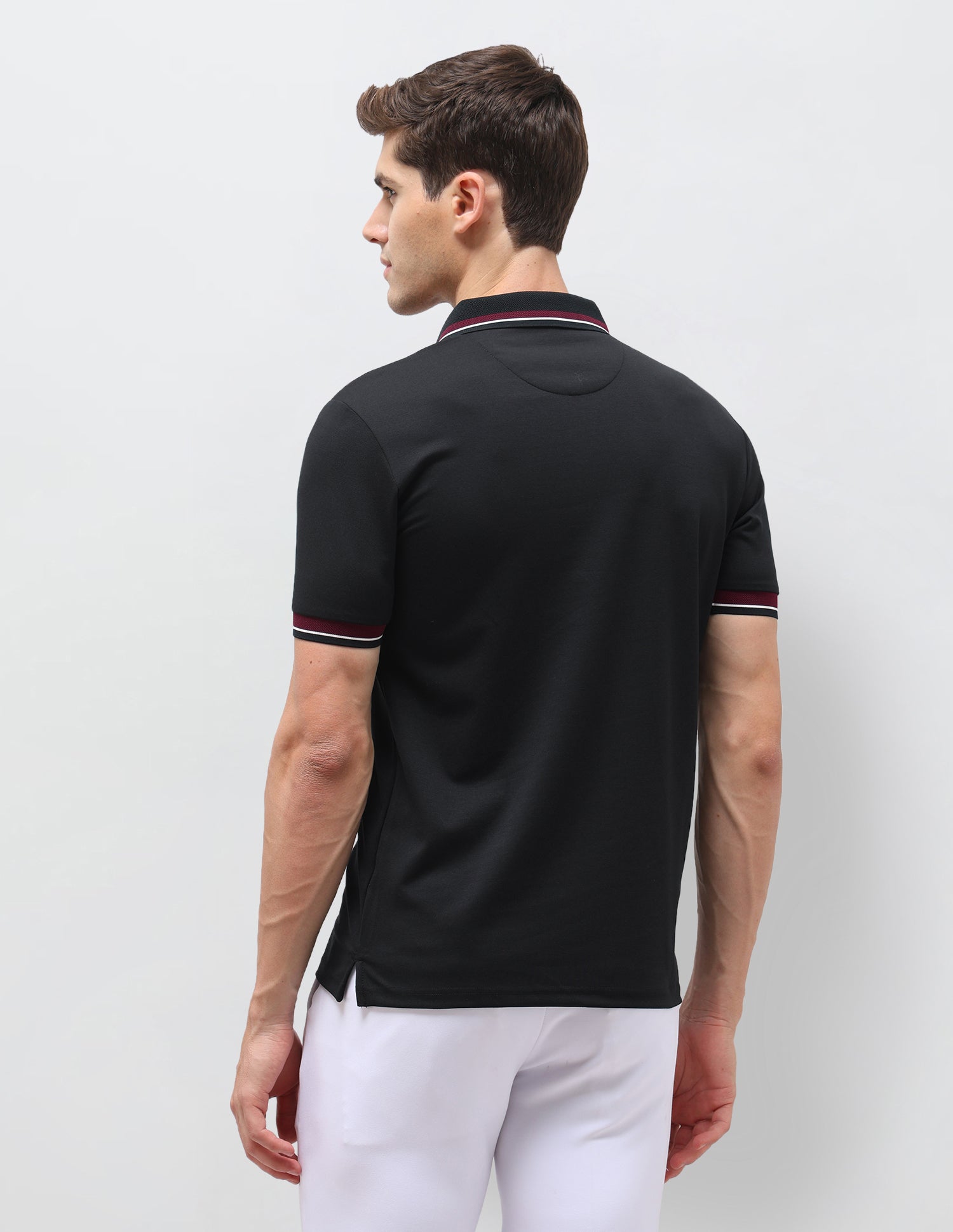 Solid Slim Fit Polo Shirt Navy - U.S. Polo Assn. India | Large