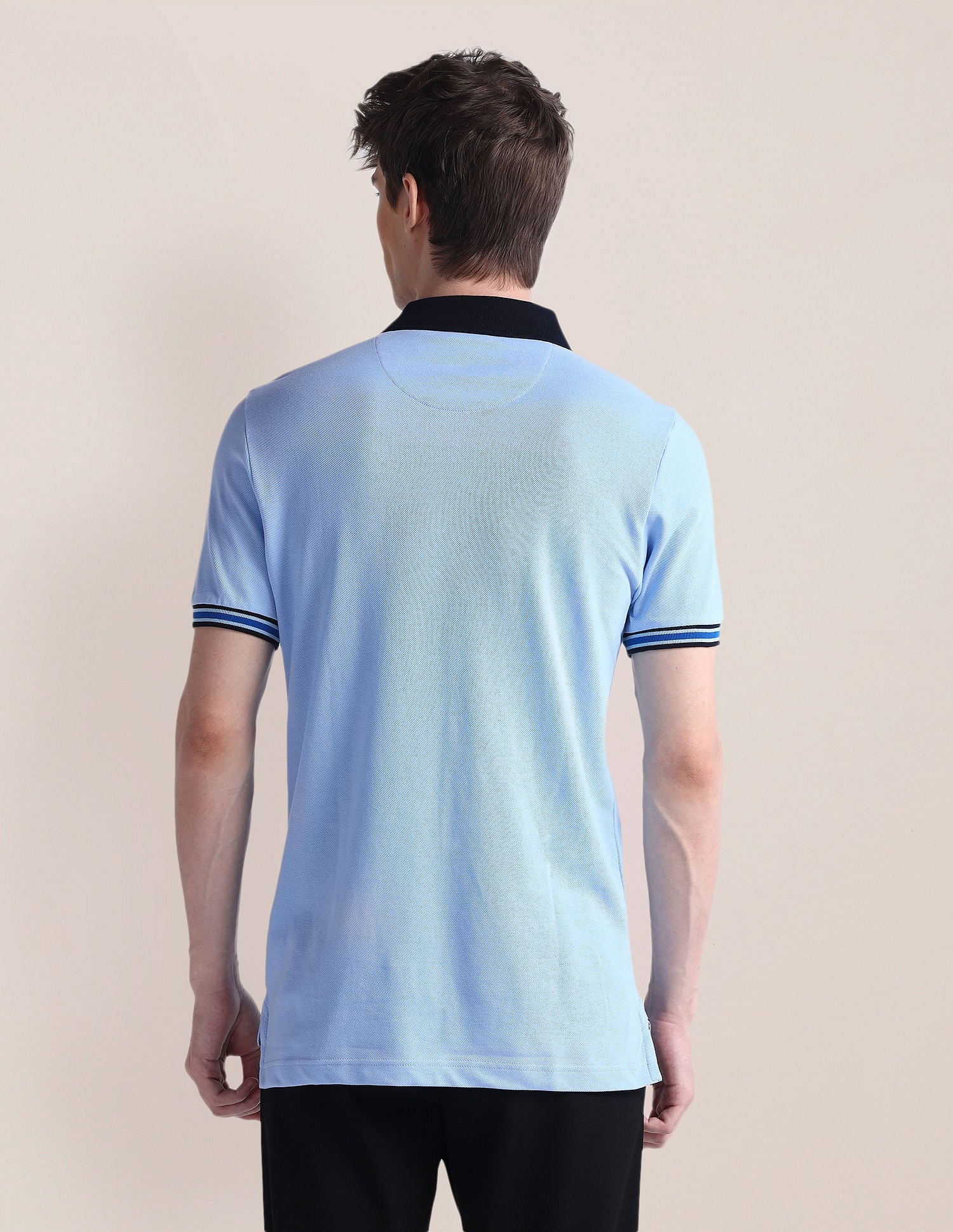 Solid Short Sleeve Polo Shirt Light Blue - U.S. POLO ASSN. | Large