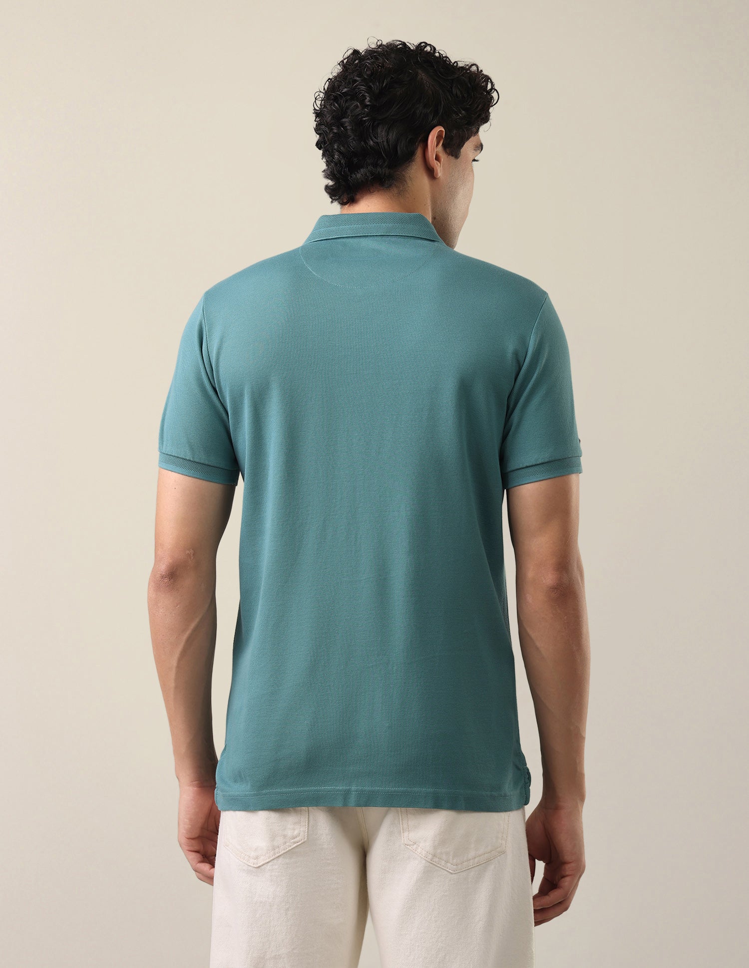 Vertical Striped Slim Fit Polo Shirt Aqua - U.S. Polo Assn. India | Large