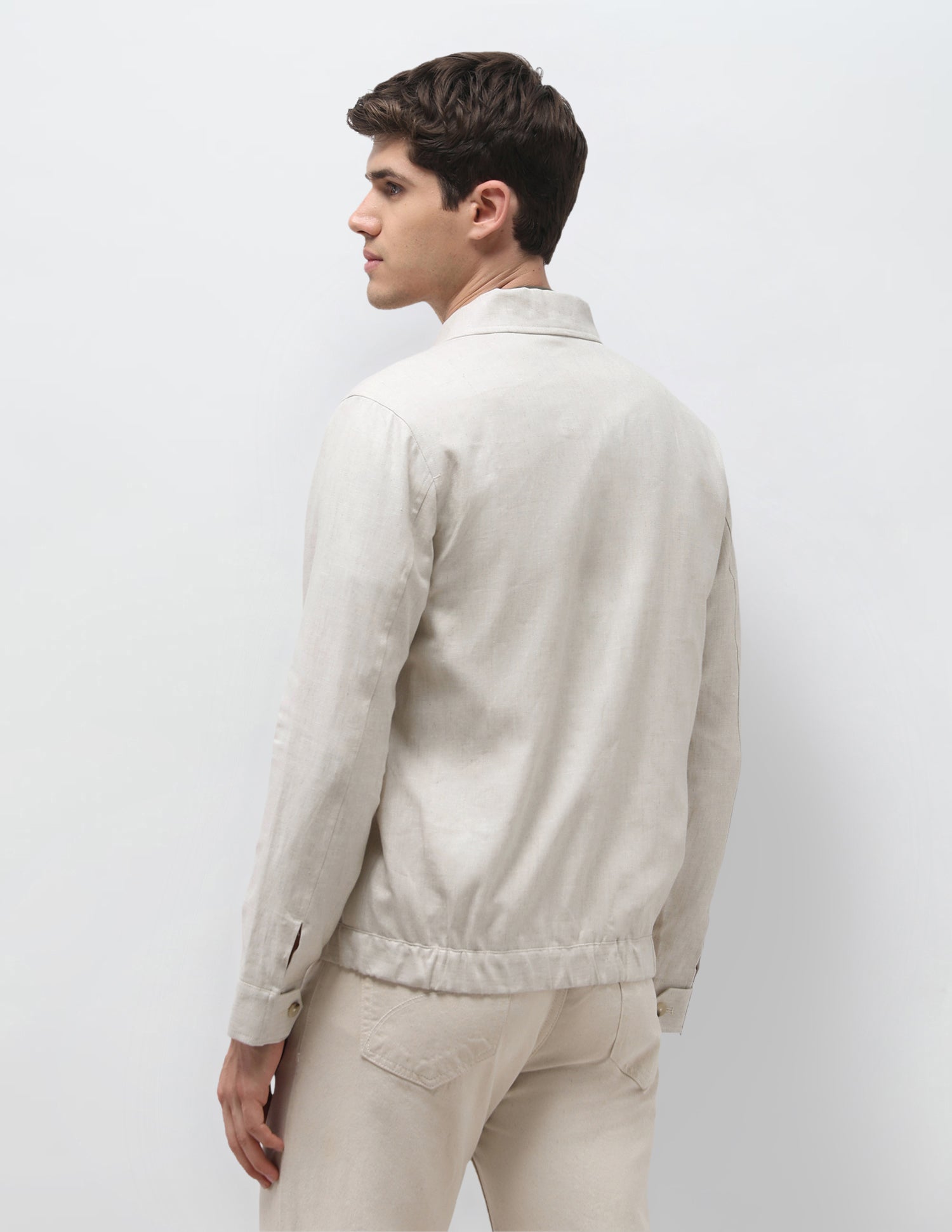 Regular Fit Solid Jacket Beige - U.S. Polo Assn. India | Large