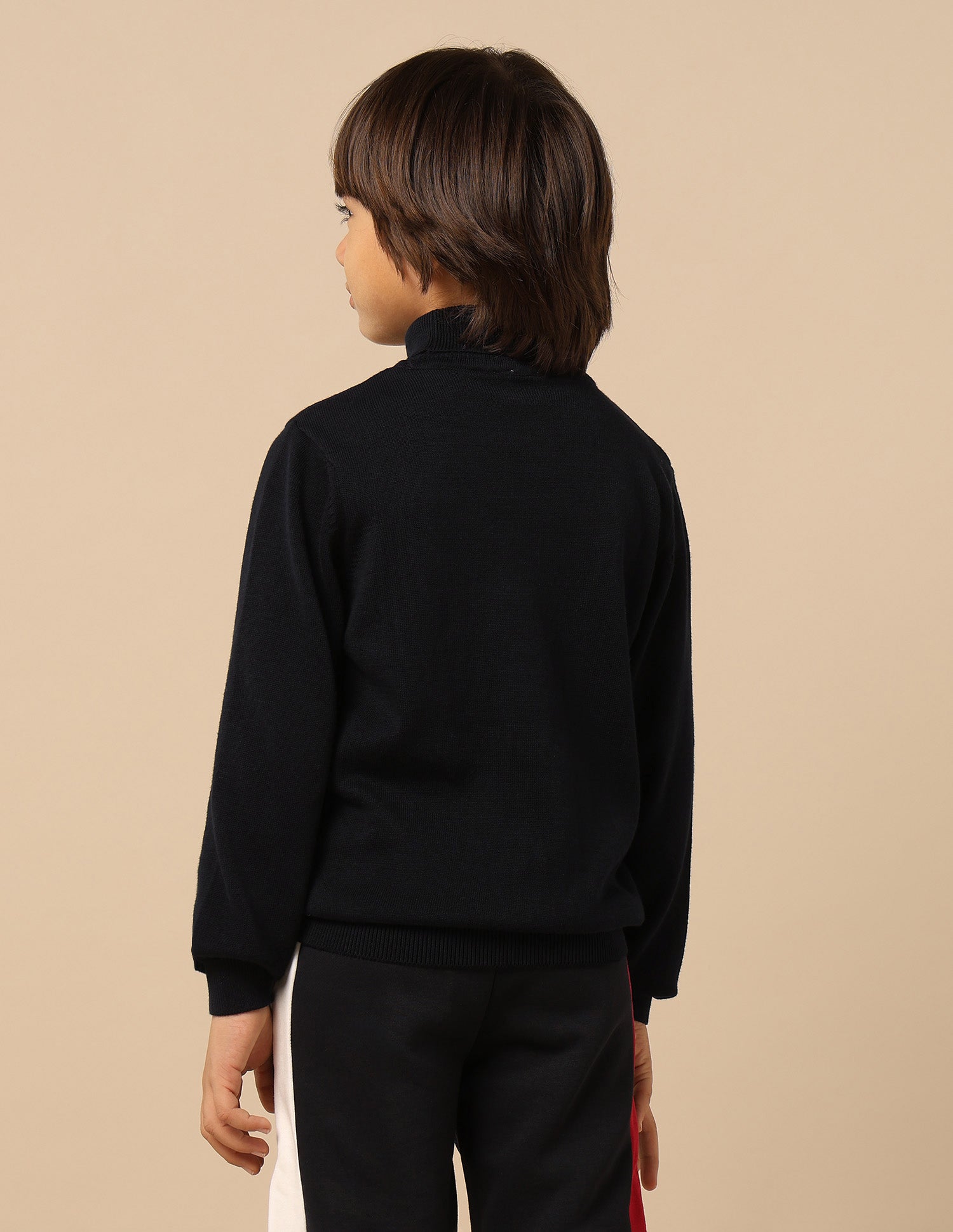 Boys Regular Fit Printed Sweater Navy - U.S. POLO ASSN. | Large