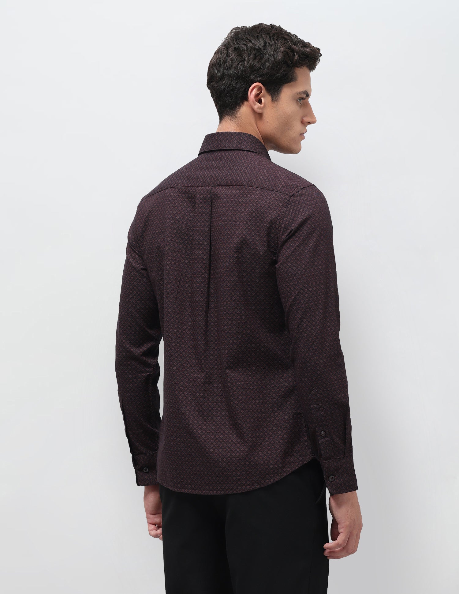 Dobby Regular Fit Shirt Maroon - U.S. Polo Assn. India | Large