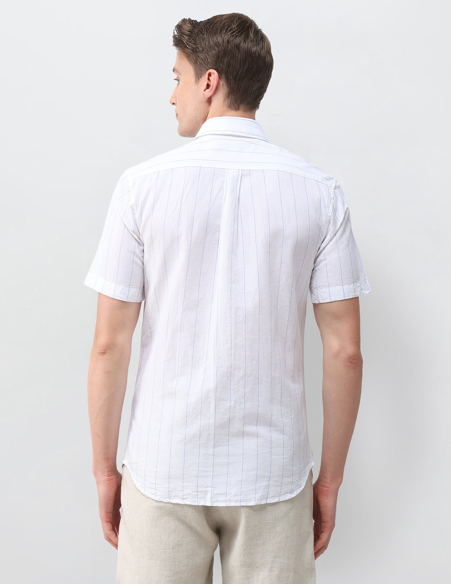 Vertical Striped Regular Fit Shirt Blue - U.S. Polo Assn. India | Large