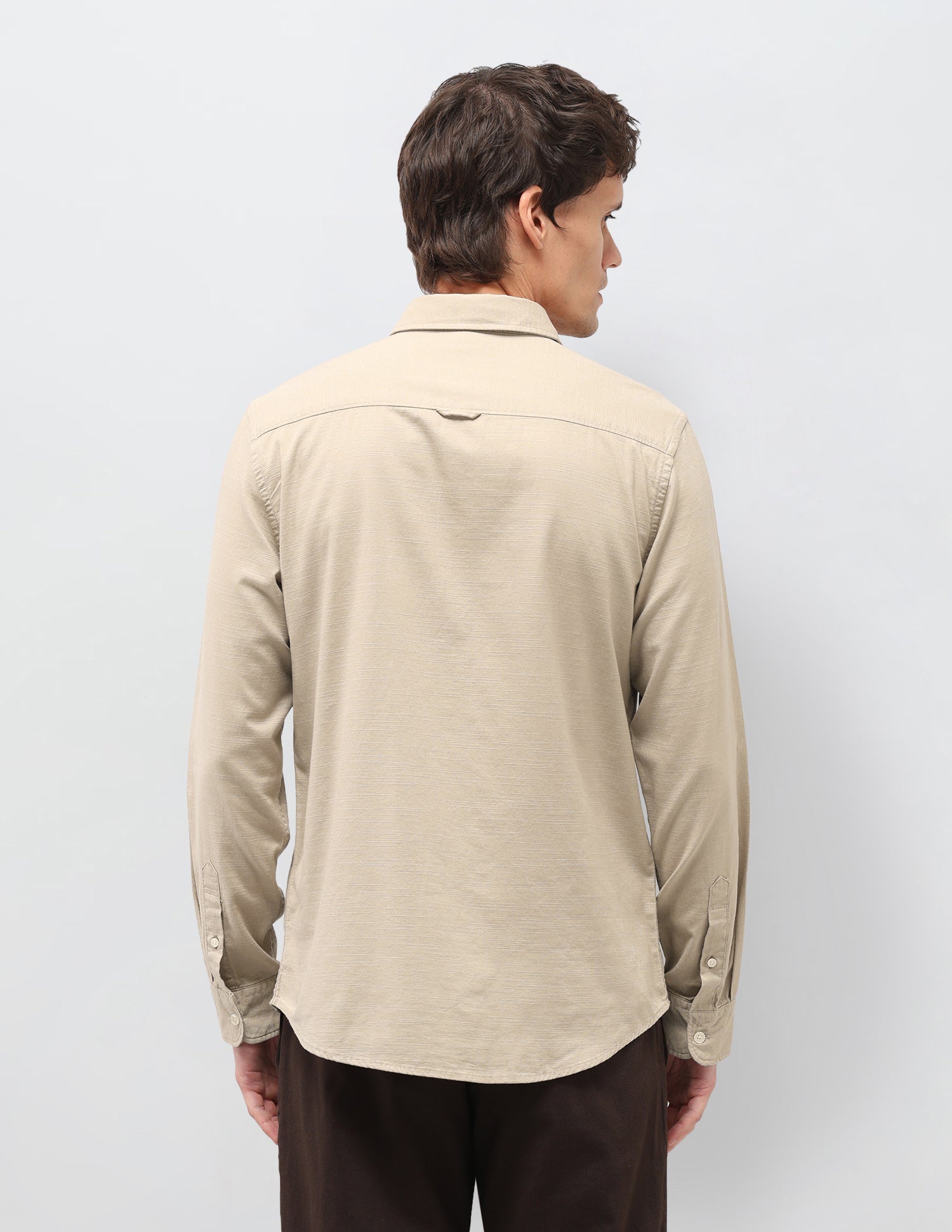 Dobby Solid Shirt Khaki - U.S. Polo Assn. India | Large
