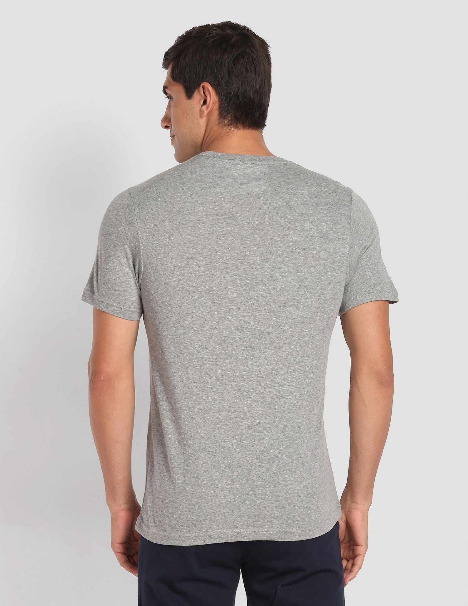 Crew Neck Colour Block I681 Lounge T-Shirt - Pack Of 1 Grey - U.S. POLO ASSN. | Large