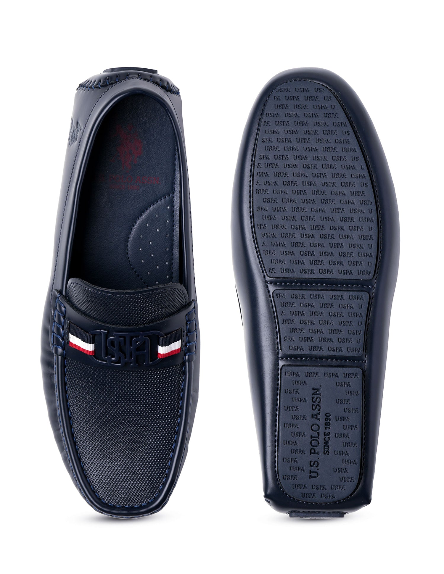 Men Anton Textured Loafer Navy - U.S. POLO ASSN. | Large