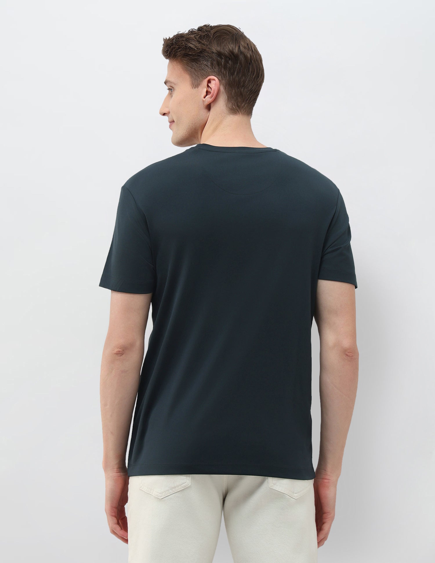 Brand Embossed Black & Gold Slim Fit T-Shirt Teal - U.S. Polo Assn. India | Large