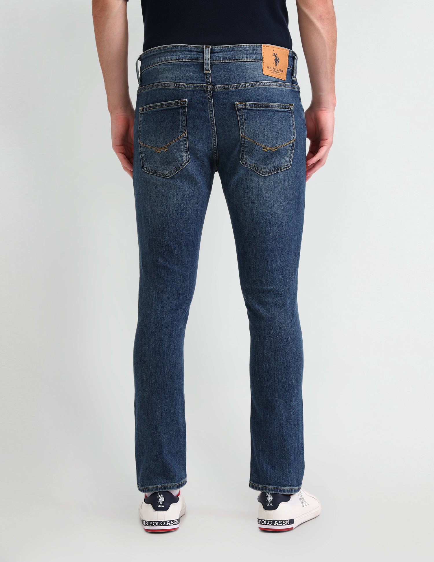 Henry Tapered Fit Cropped Blue Jeans Blue - U.S. POLO ASSN. | Large