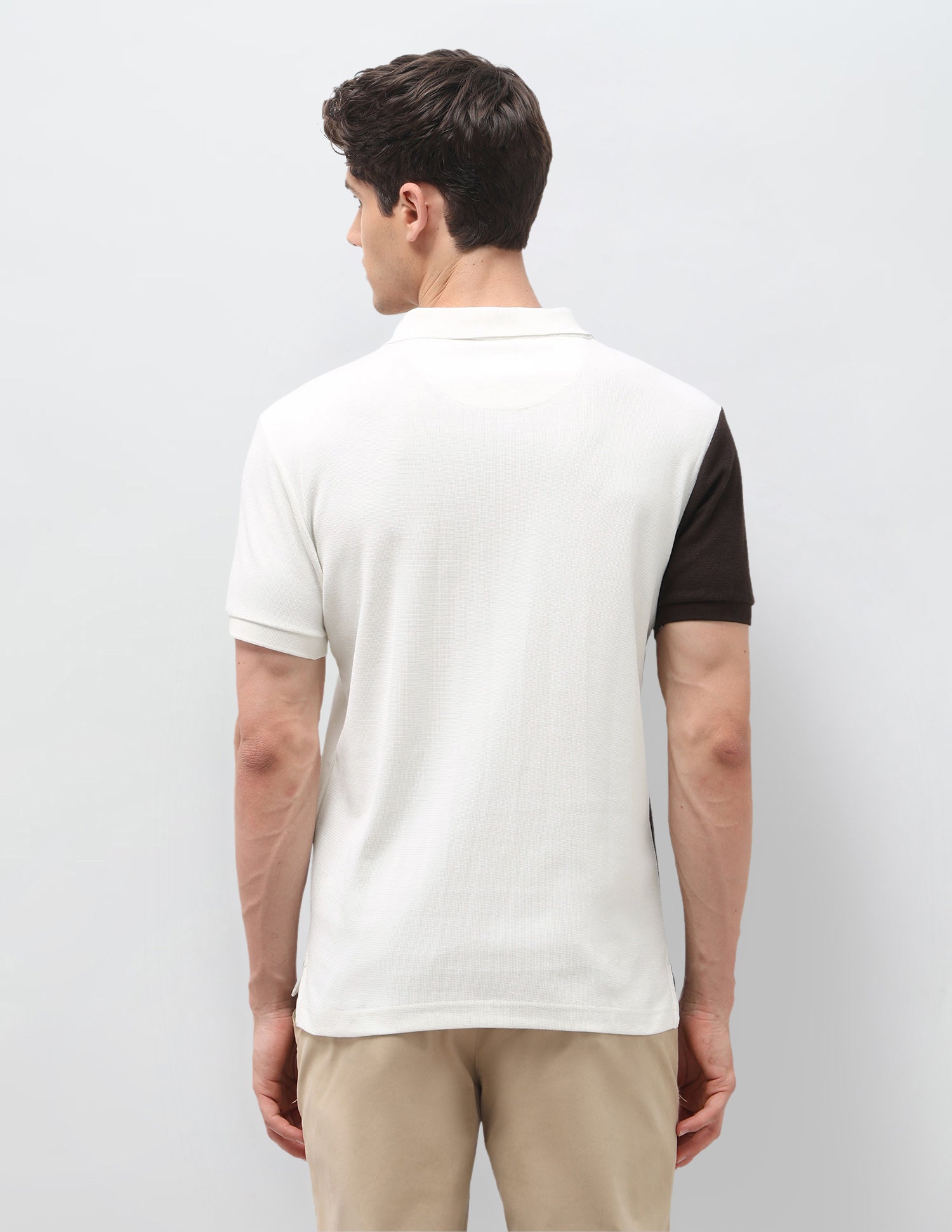 Colourblocked Slim Fit Polo Shirt Ivory - U.S. Polo Assn. India | Large