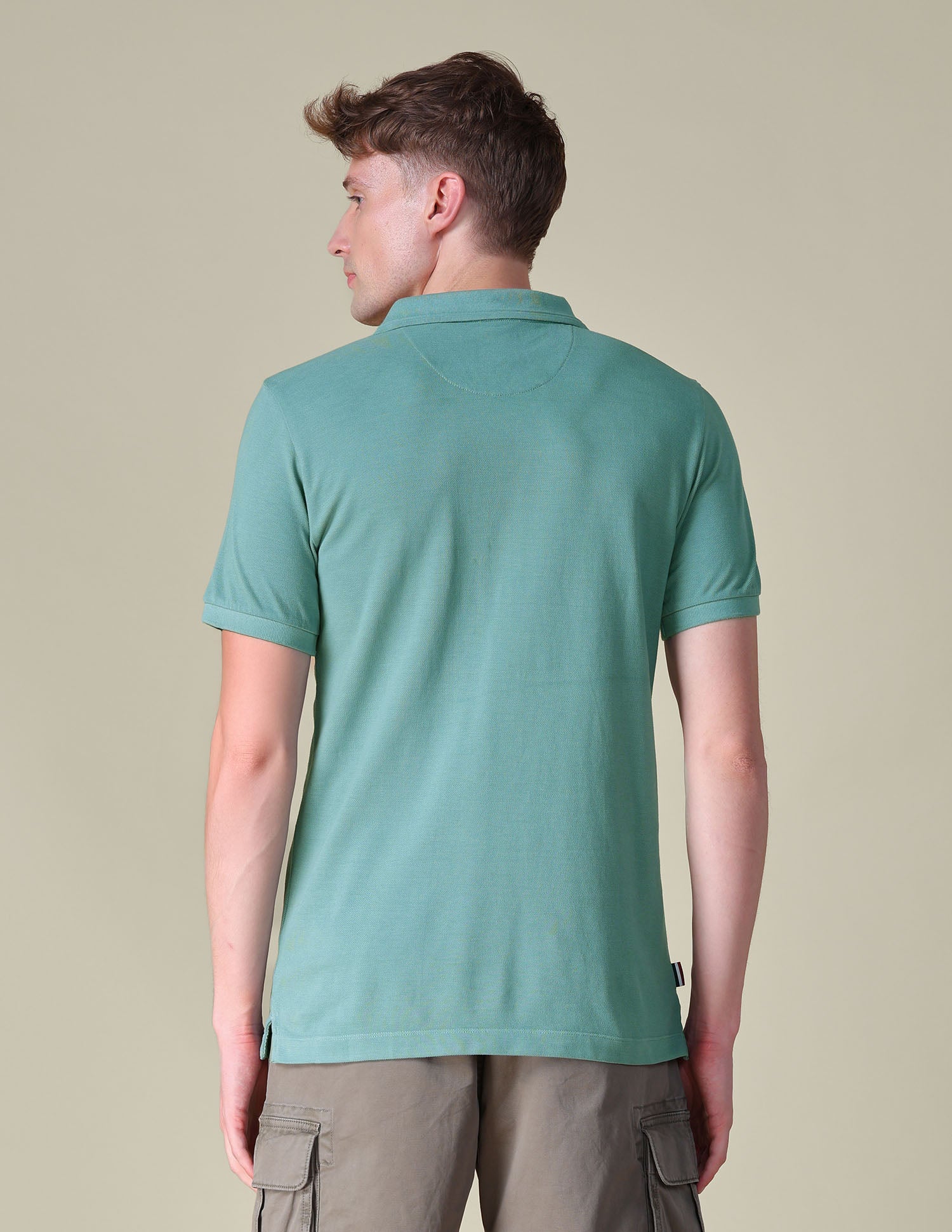 Solid Regular Fit Polo Shirt Light Green - U.S. Polo Assn. India | Large