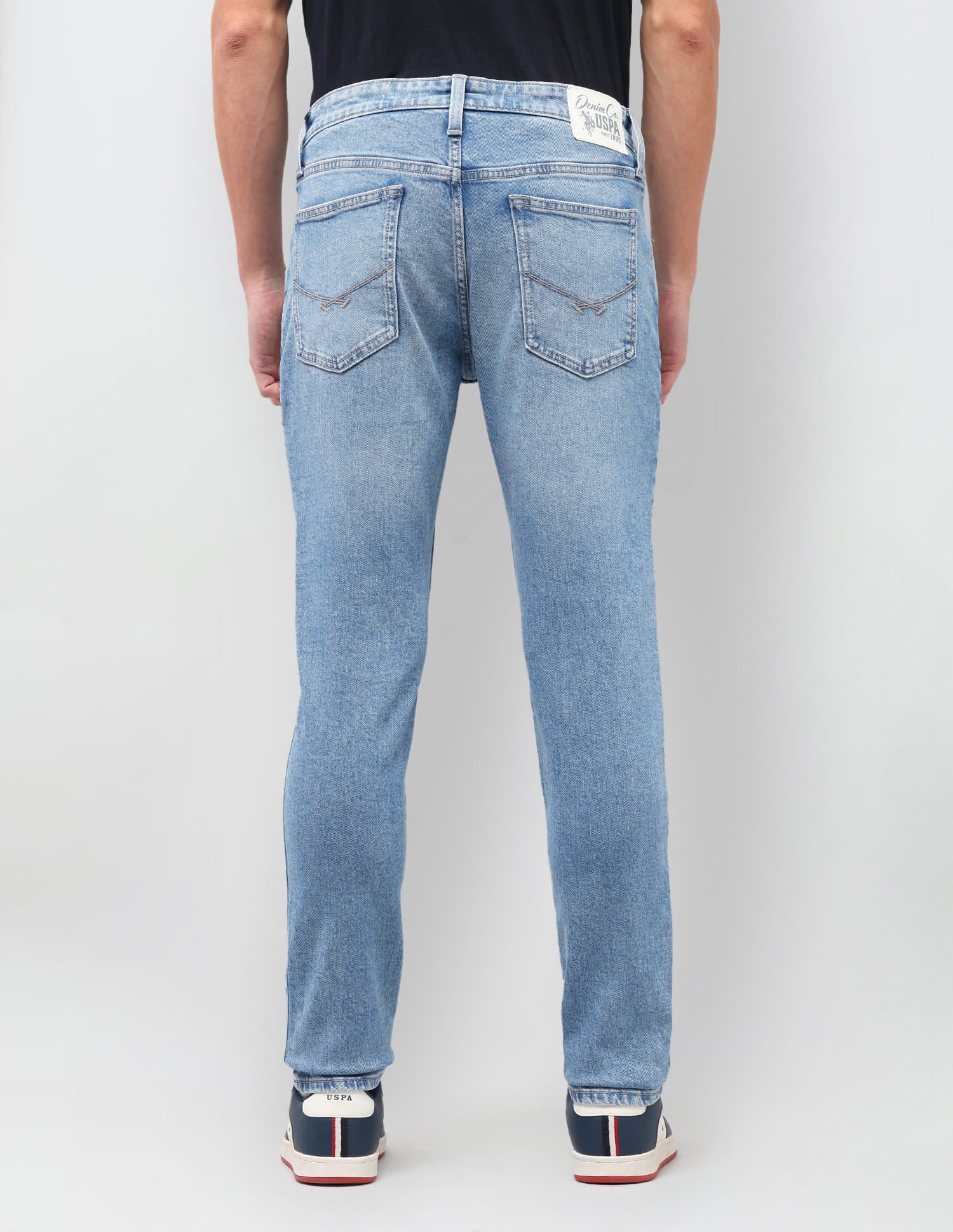 Solid Slim Fit Jeans Blue - U.S. Polo Assn. India | Large