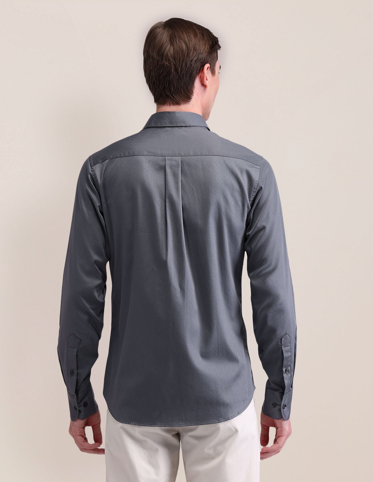 Solid Regular Fit Shirt Grey - U.S. POLO ASSN. | Large