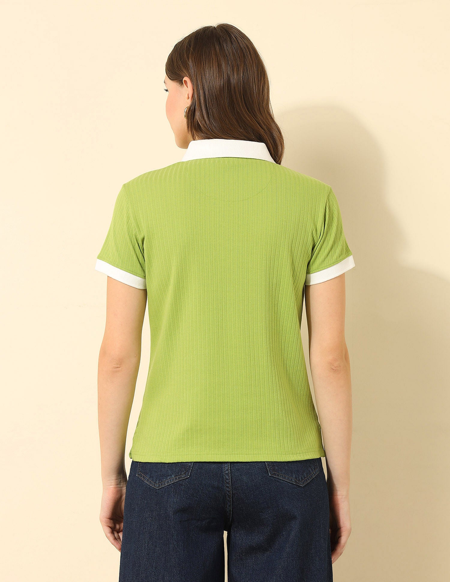 Regular Fit Textured Polo Shirt Green - U.S. Polo Assn. India | Large