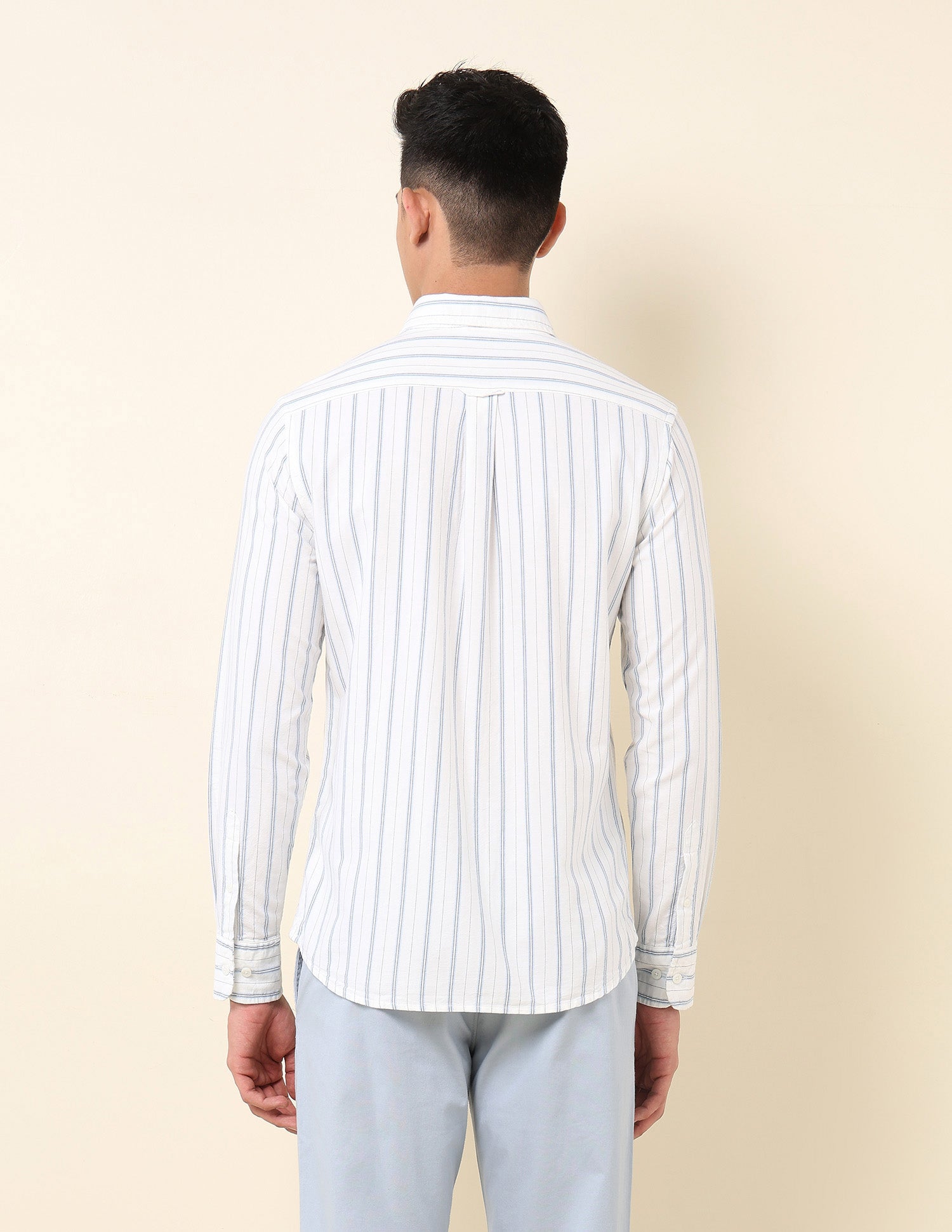 Vertical Striped Oxford Button-Down Shirt White - U.S. Polo Assn. India | Large