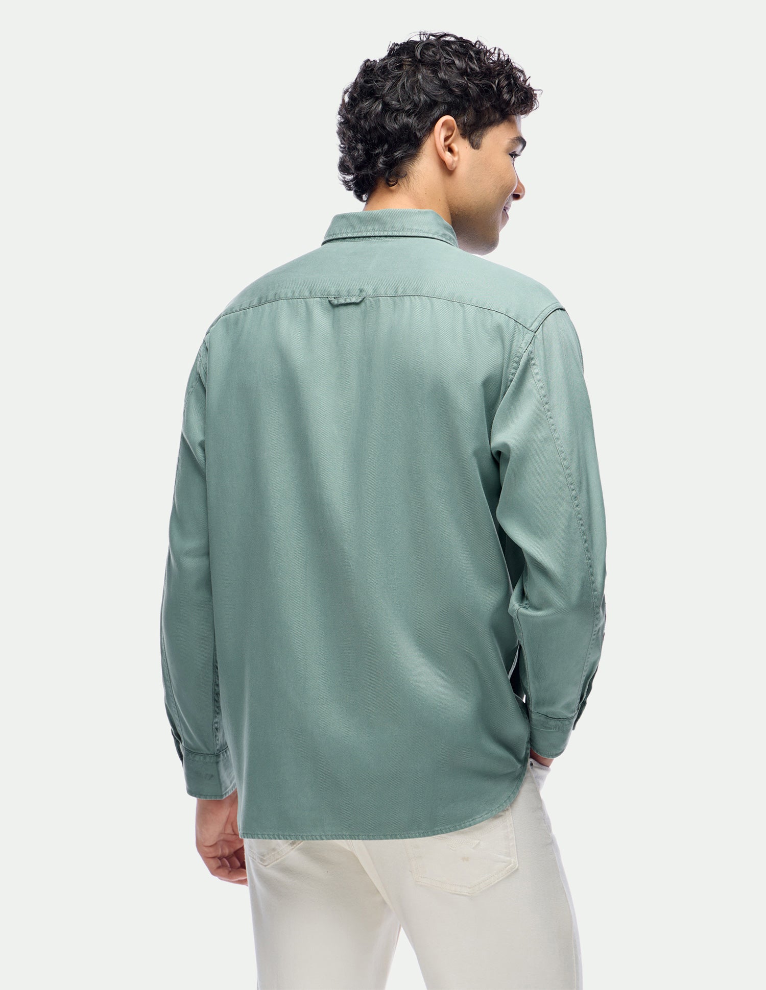 Dobby Relaxed Fit Shirt Green - U.S. Polo Assn. India | Large