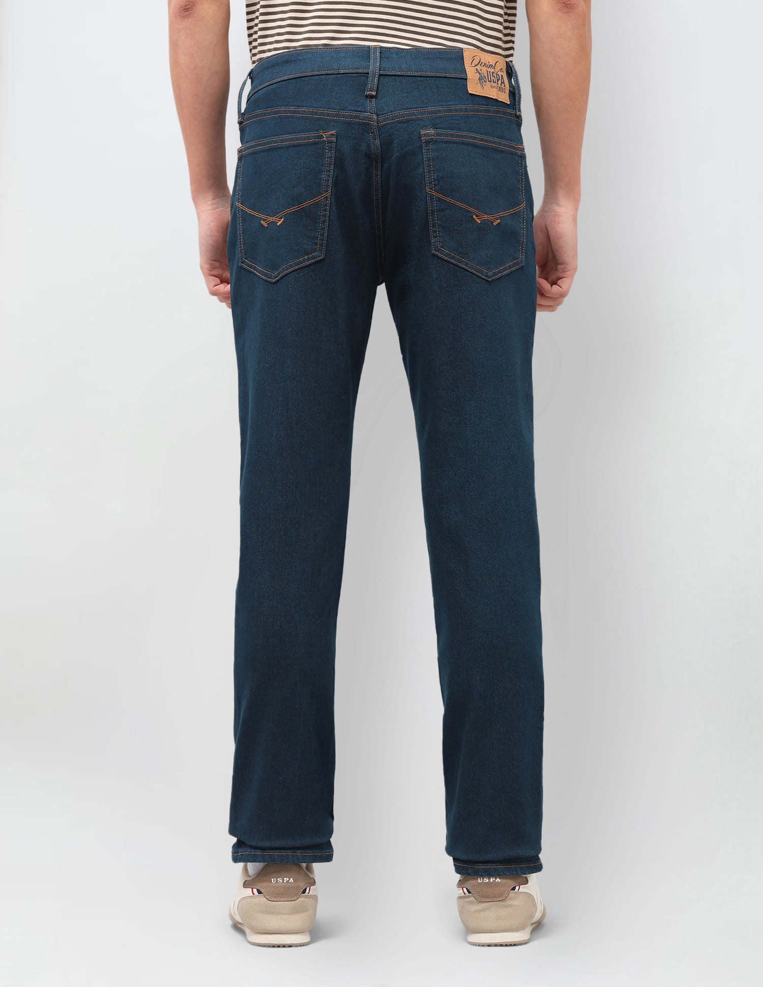 Solid Slim Fit Jeans Blue - U.S. Polo Assn. India | Large