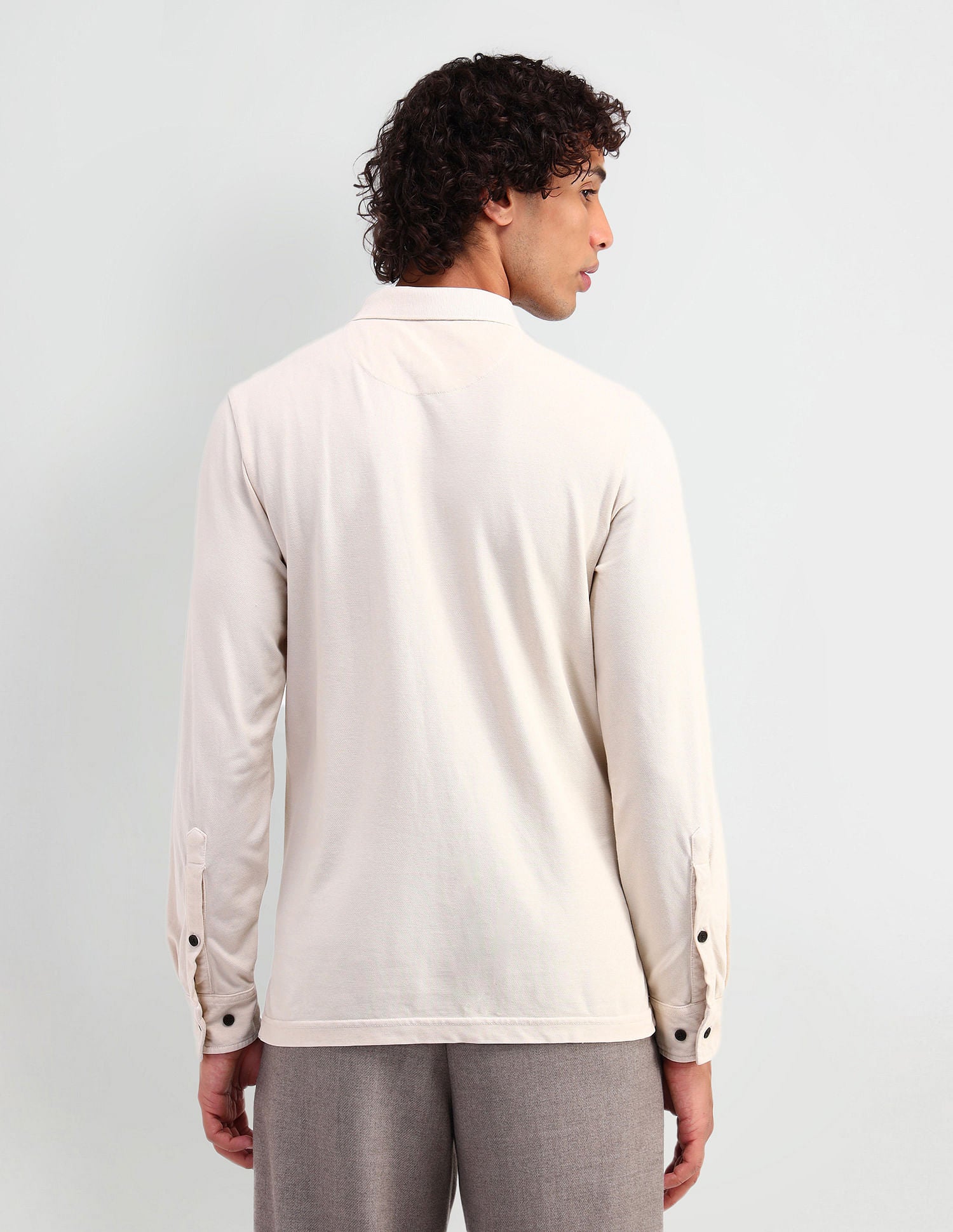 Muscle Fit Pure Cotton Polo Shirt Light Beige - U.S. POLO ASSN. | Large