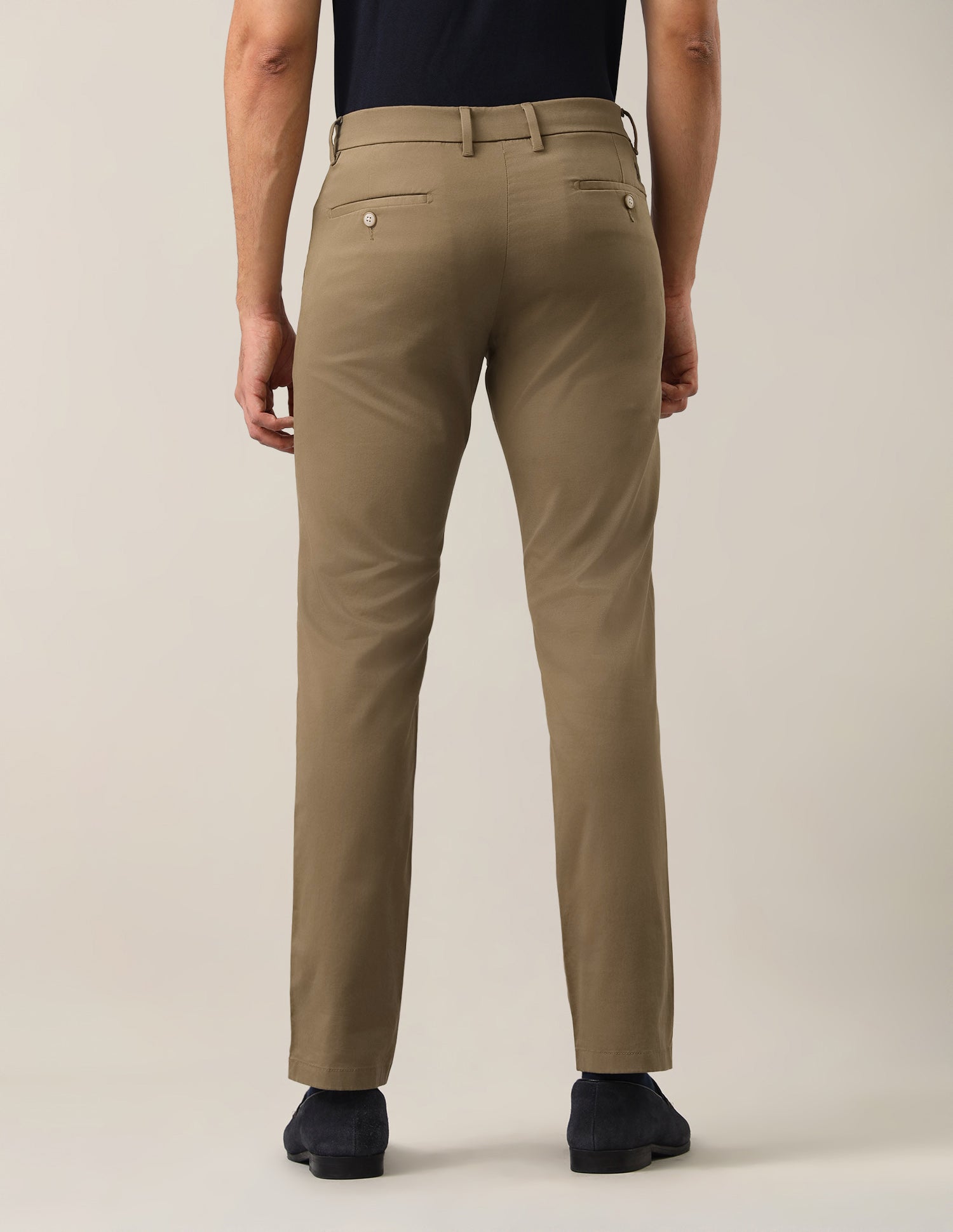Twill Denver Slim Fit Trousers Dark Khaki - U.S. Polo Assn. India | Large