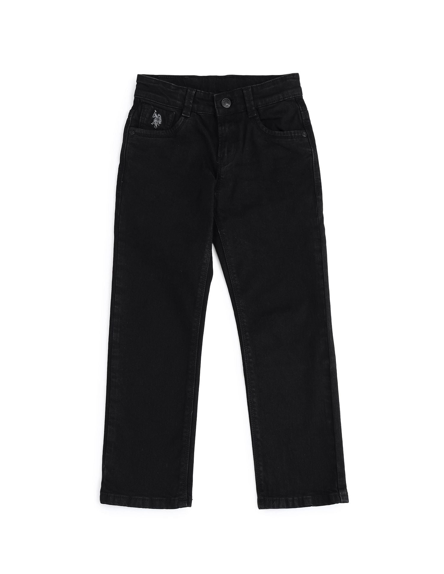 Relaxed Fit Dark Washed Jeans Black - U.S. POLO ASSN. | Large