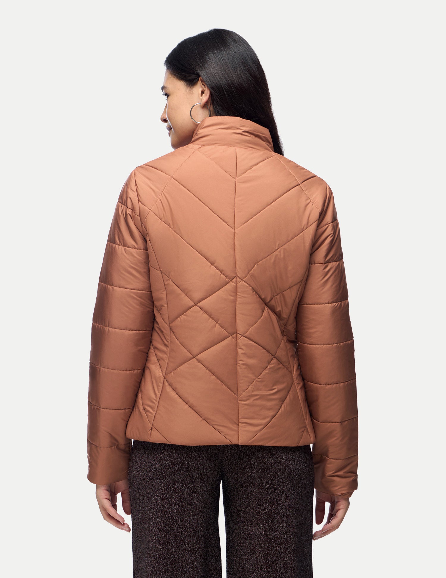 Regular Fit Quilted Jacket Rust - U.S. Polo Assn. India | Large